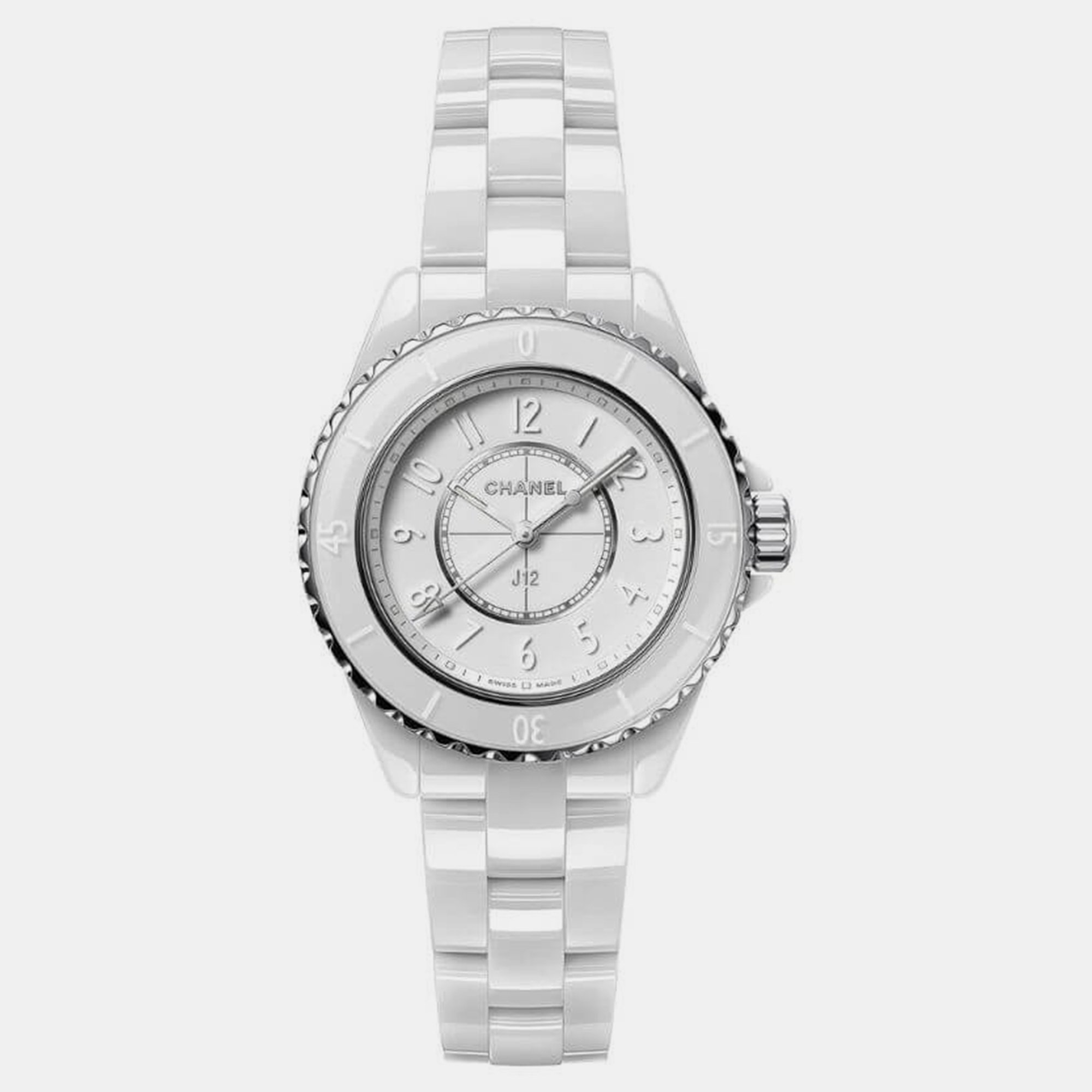 

Chanel White Ceramic J12 H6345 Quartz Women's Wristwatch