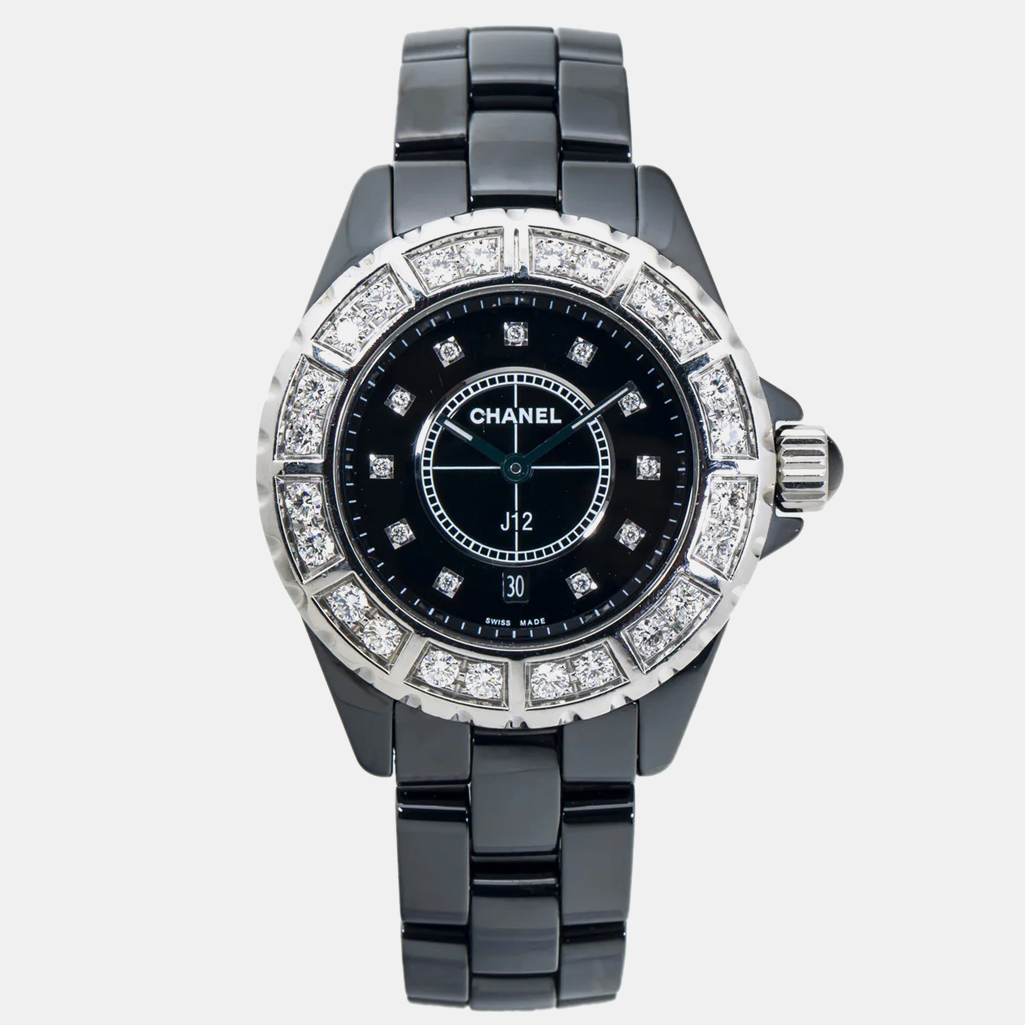 

Chanel Black Ceramic J12 H2428 Quartz Women's Wristwatch