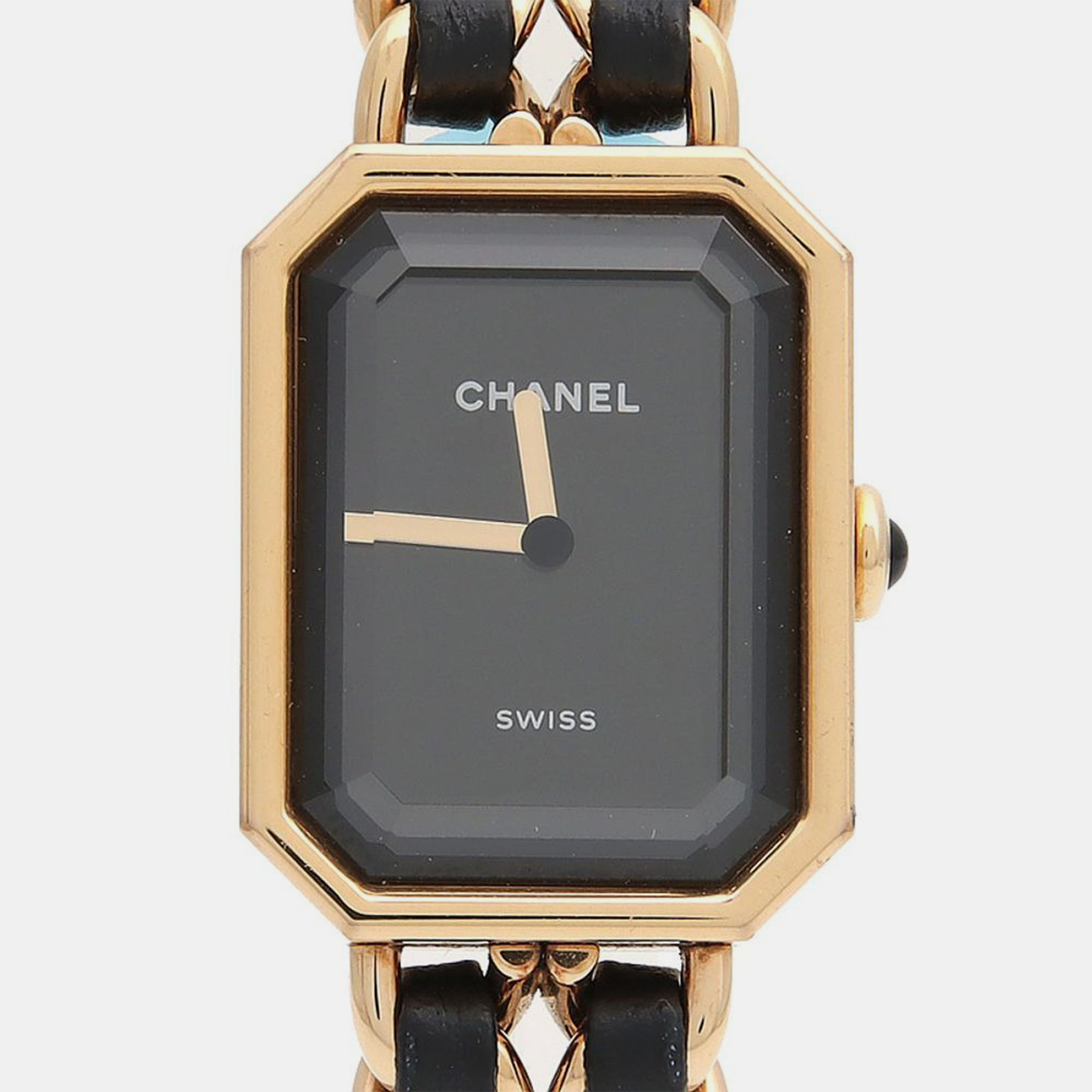 

Chanel Premiere Quartz Gold Plated Stainless Steel Women's Wristwatch 20 mm, Black