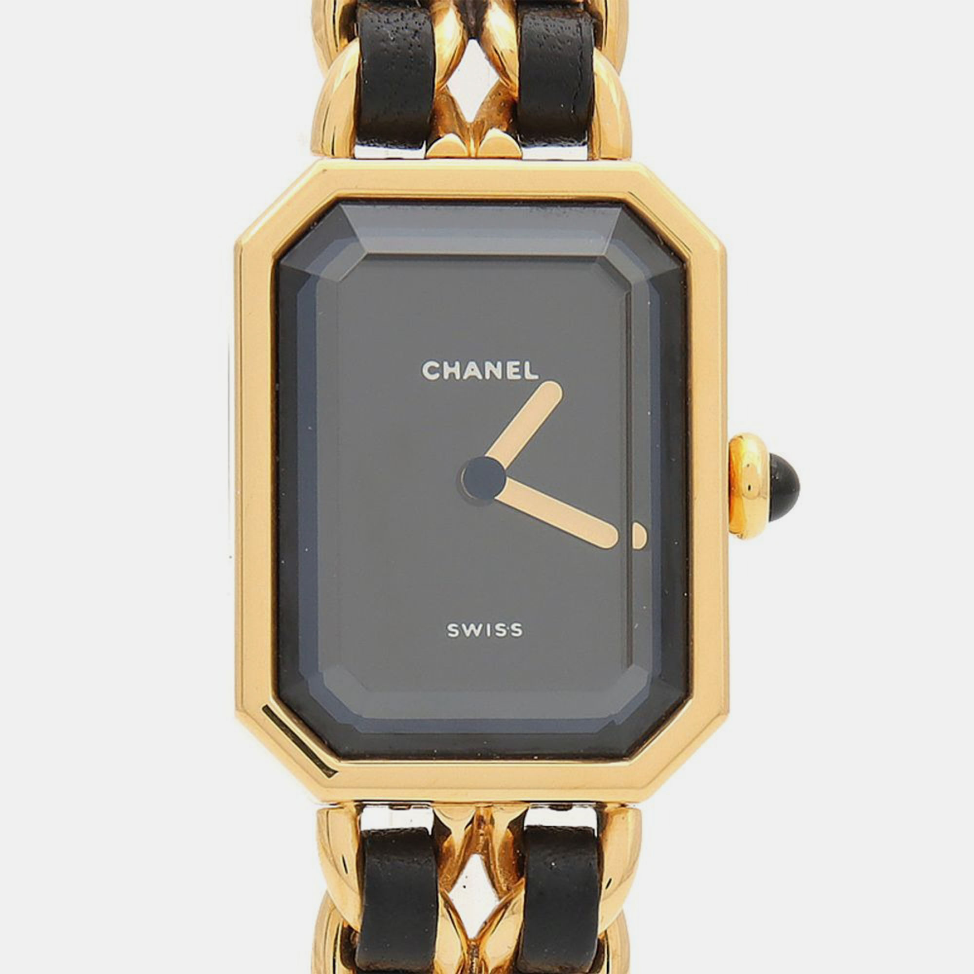 

Chanel Premiere Quartz Gold Plated Stainless Steel Women's Wristwatch 20 mm, Black