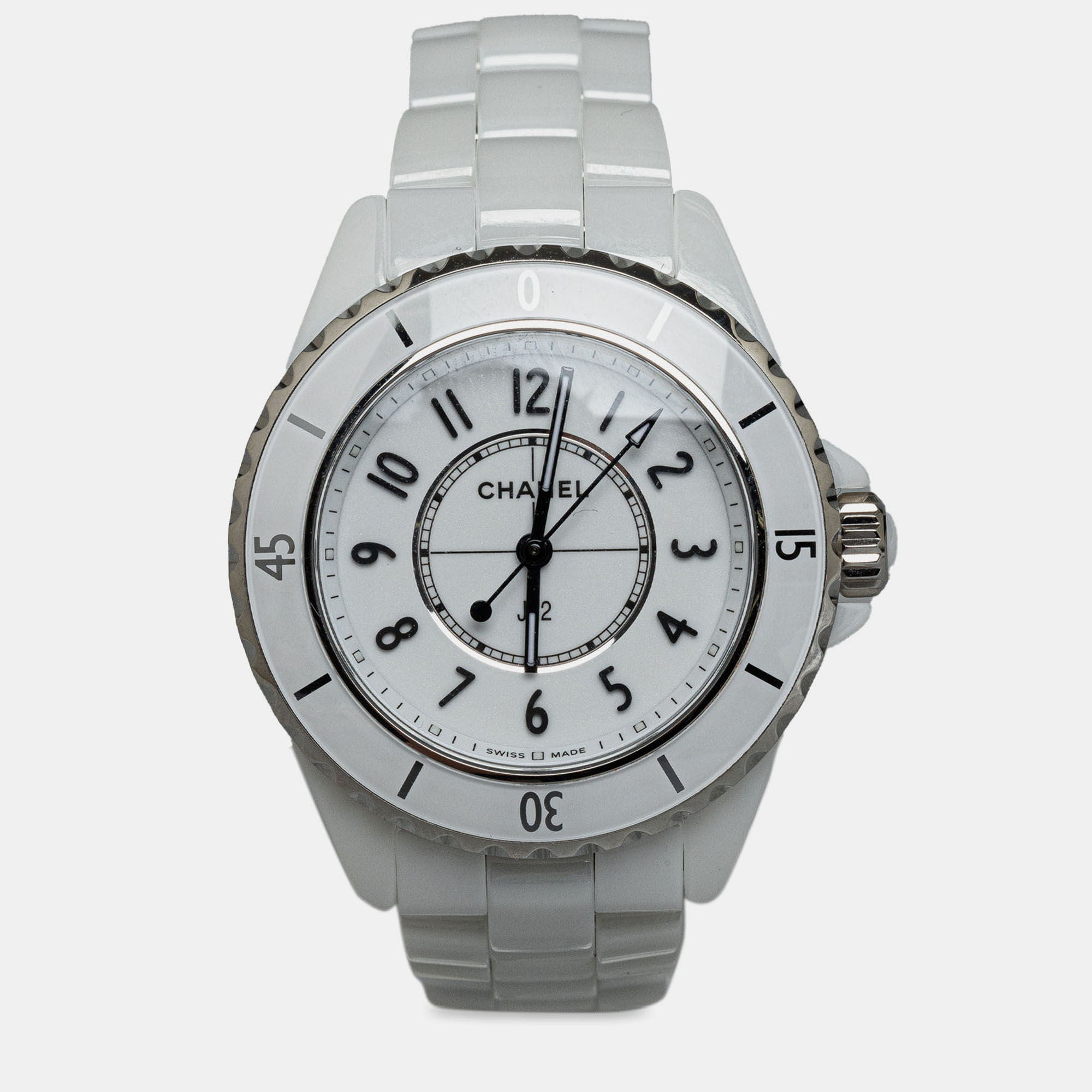 

Chanel White Brass Metal J12 Women's Wristwatch 35 mm