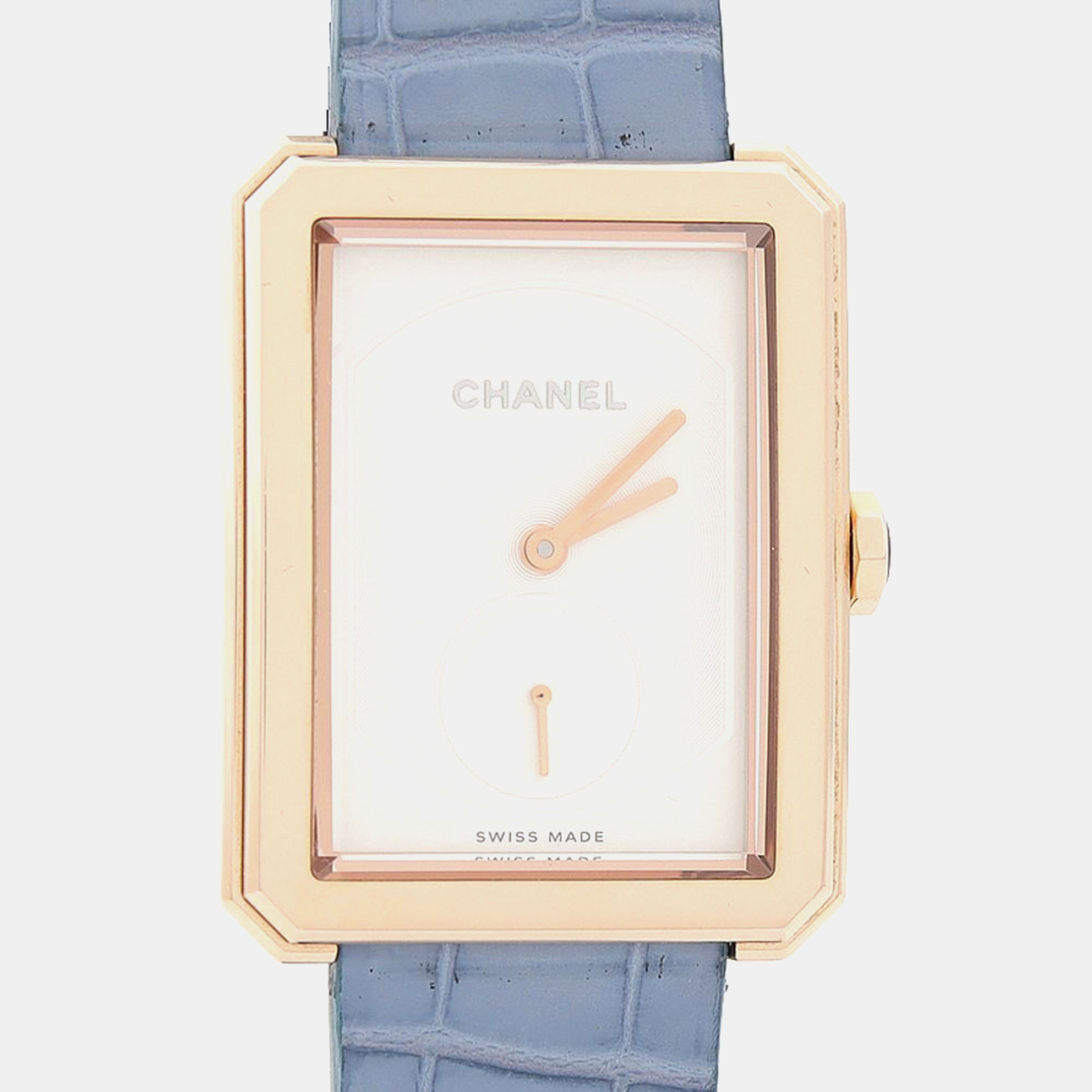 

Chanel Boyfriend H4315 Mechanical manual Rose Gold Stainless Steel Men's Wristwatch, White