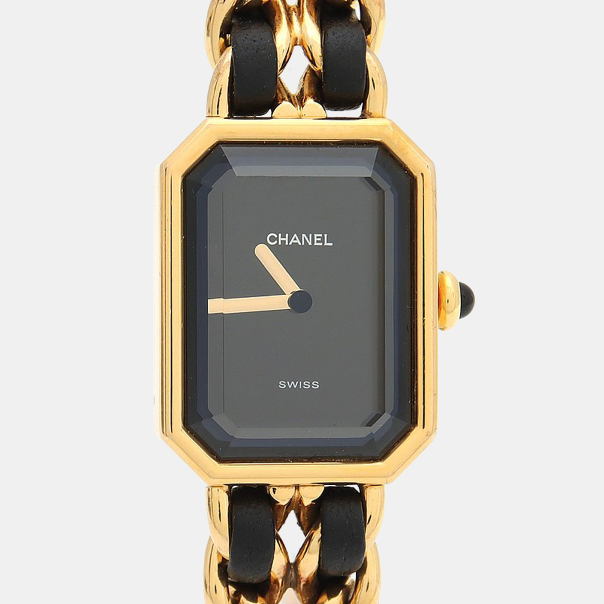 

Chanel Premiere Quartz Gold-Plated Stainless Steel Women's Wristwatch 20 x 26 mm, Black