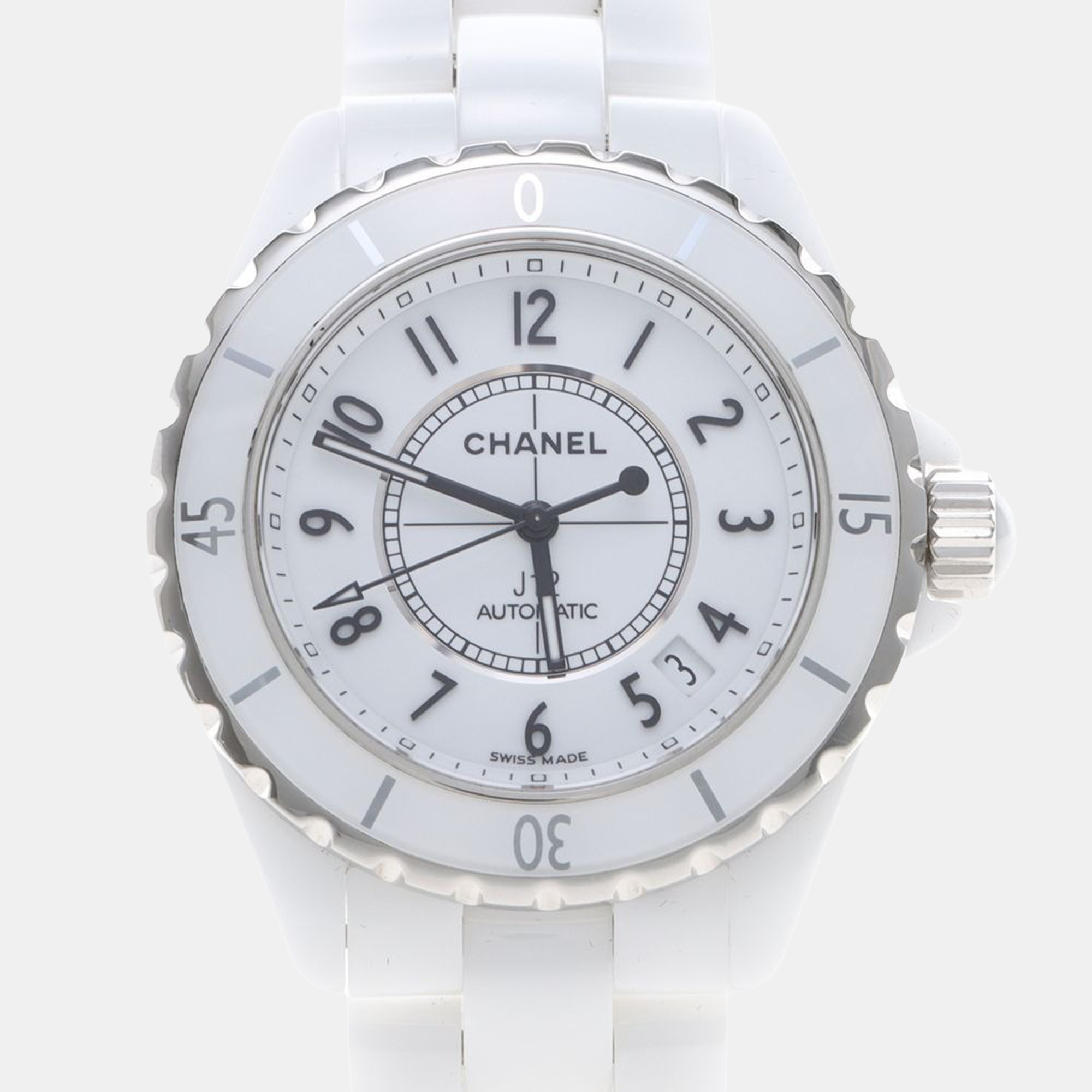 

Chanel J12 Automatic Ceramic Stainless Steel Men's Wristwatch, White