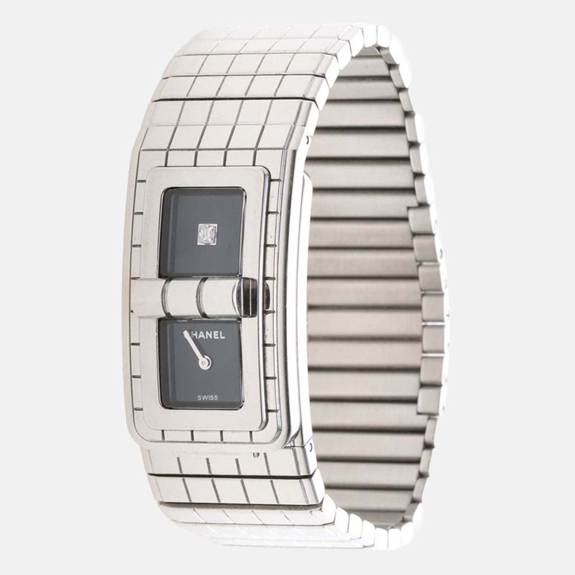 

Chanel Code Coco H5144 Quartz Black Diamonds Stainless Steel Women's Wristwatch