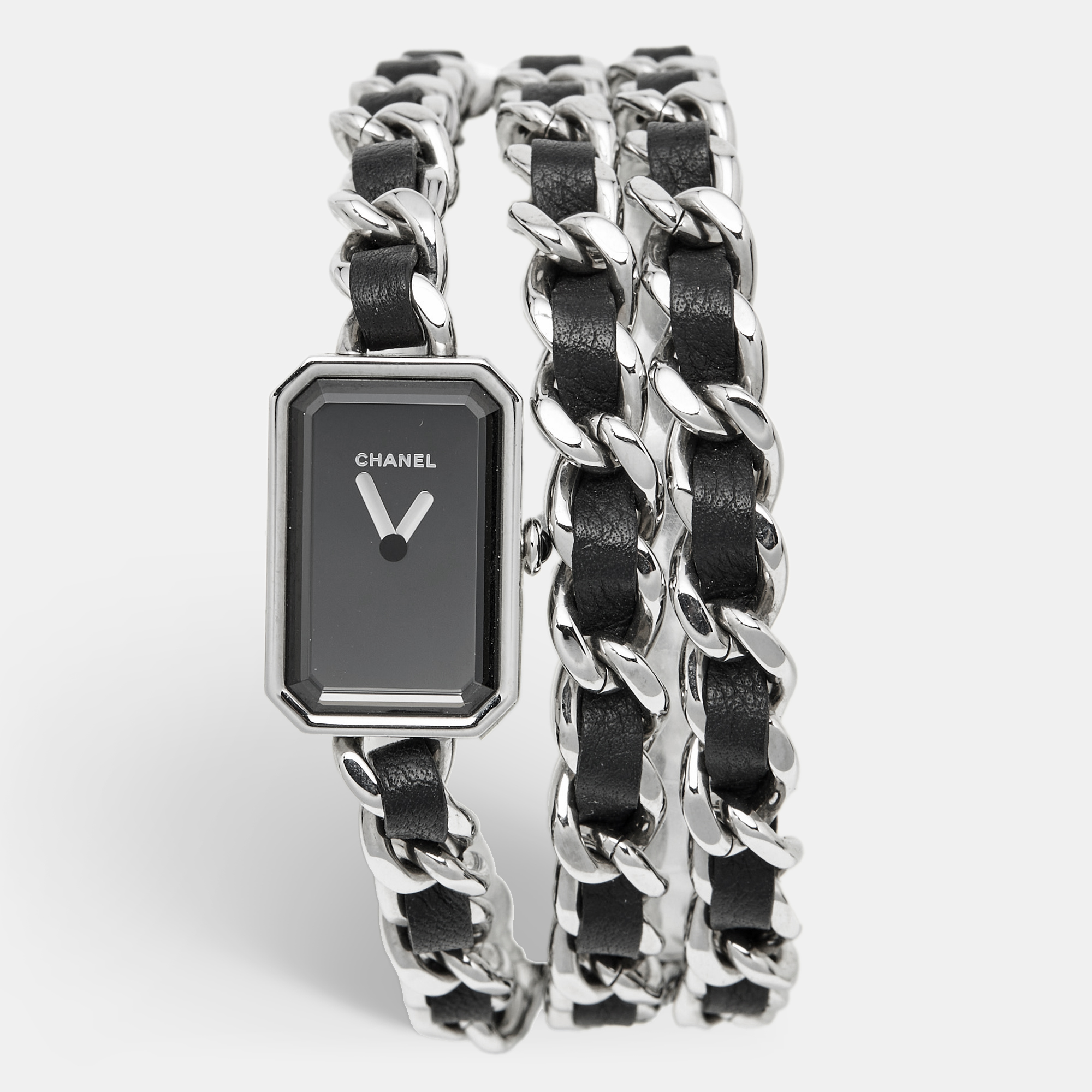 

Chanel Premiere H3749 Black Dial Stainless Steel Leather Women's Wristwatch