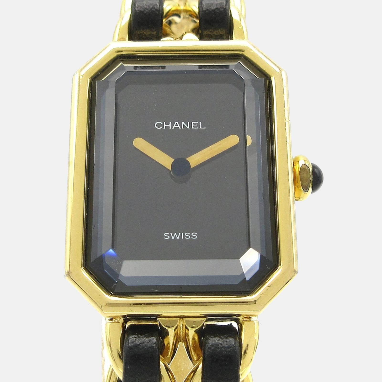 

Chanel Premiere Quartz Black Yellow Gold Plated Stainless Steel Women's Wristwatch 20 mm