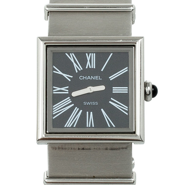 Pre Owned Chanel Mademoiselle Stainless Steel Womens Wristwatch 22 MM
