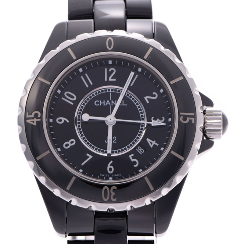 

Chanel Black ceramic and Stainless Steel J12 H0682 Women's Wristwatch