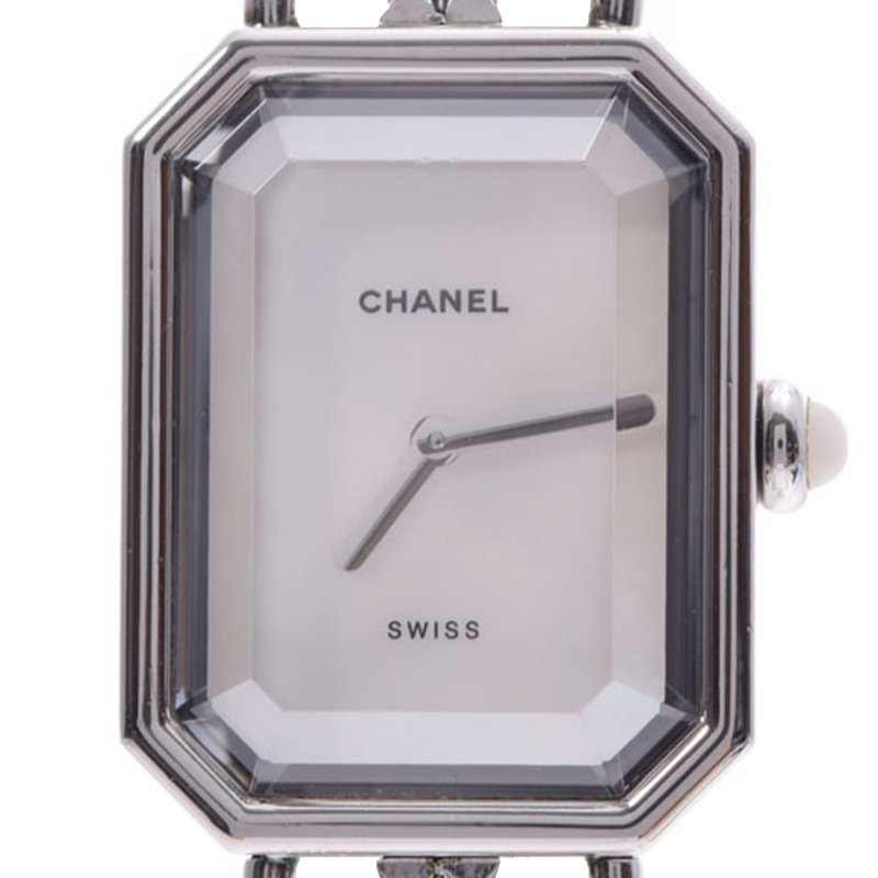 

Chanel Shell Stainless Steel and Leather Premiere Women's Wristwatch, White