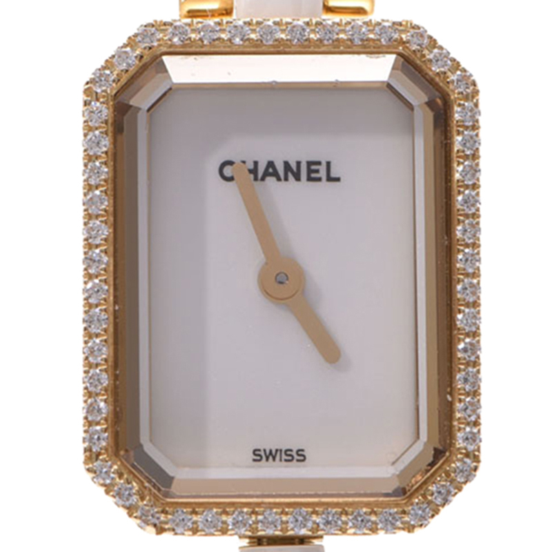 

Chanel White Ceramic Yellow Gold and Diamond H2435 Women's Wristwatch