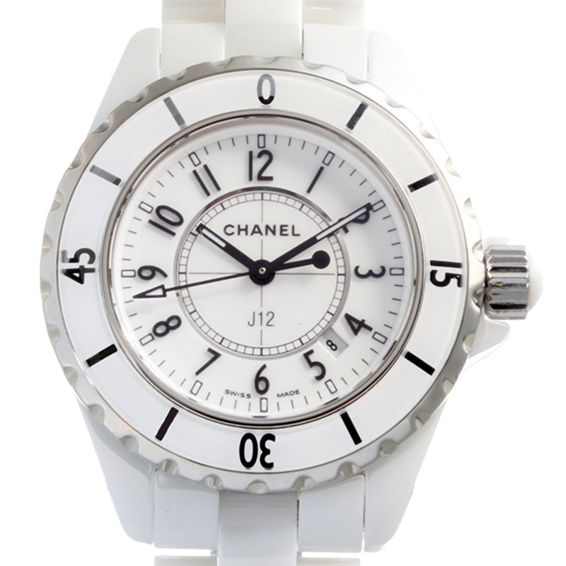 

Chanel White Ceramic Quartz H0968 Women's Wristwatch