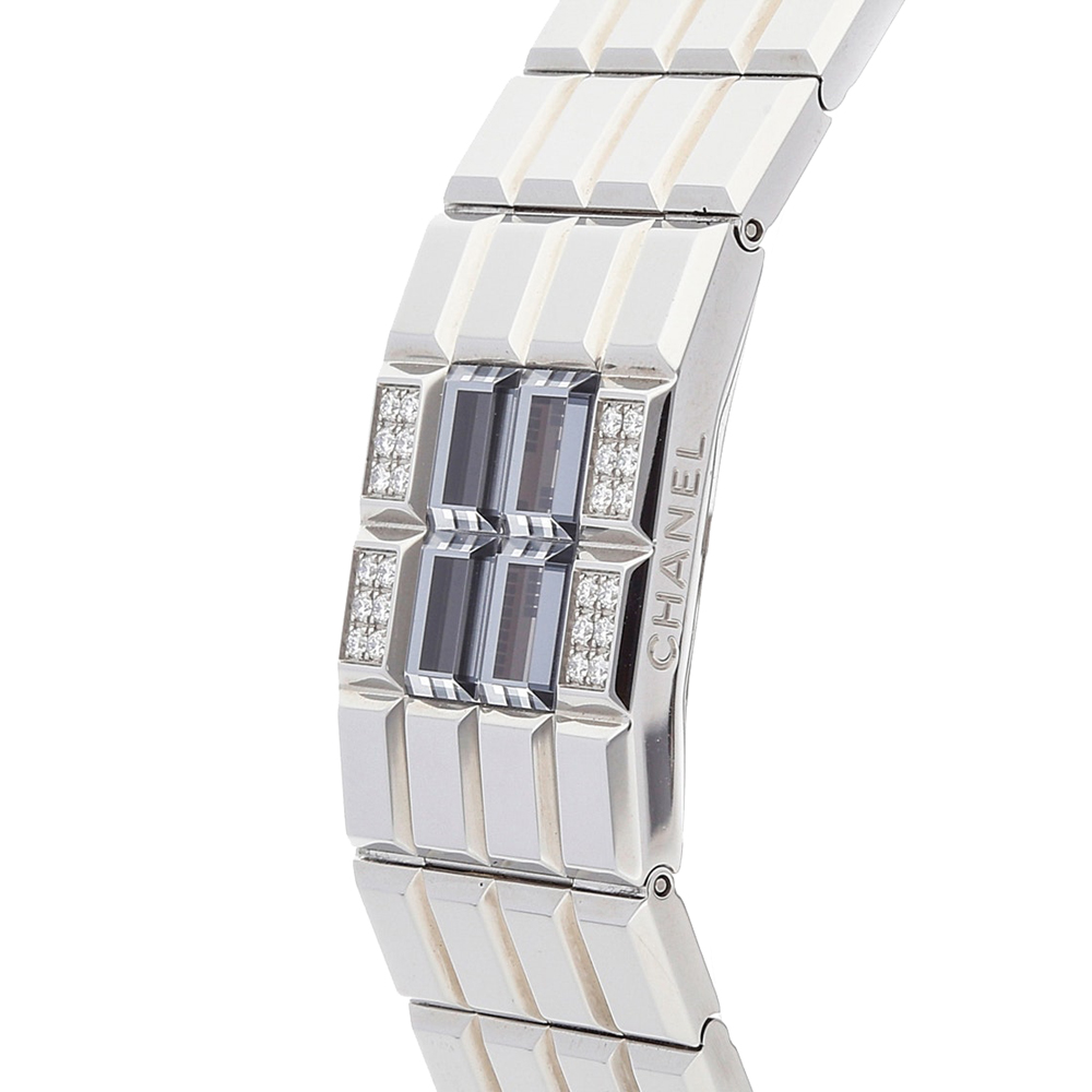 

Chanel Silver Diamond Stainlesss Steel Chocolat H1340 Women's Wristwatch