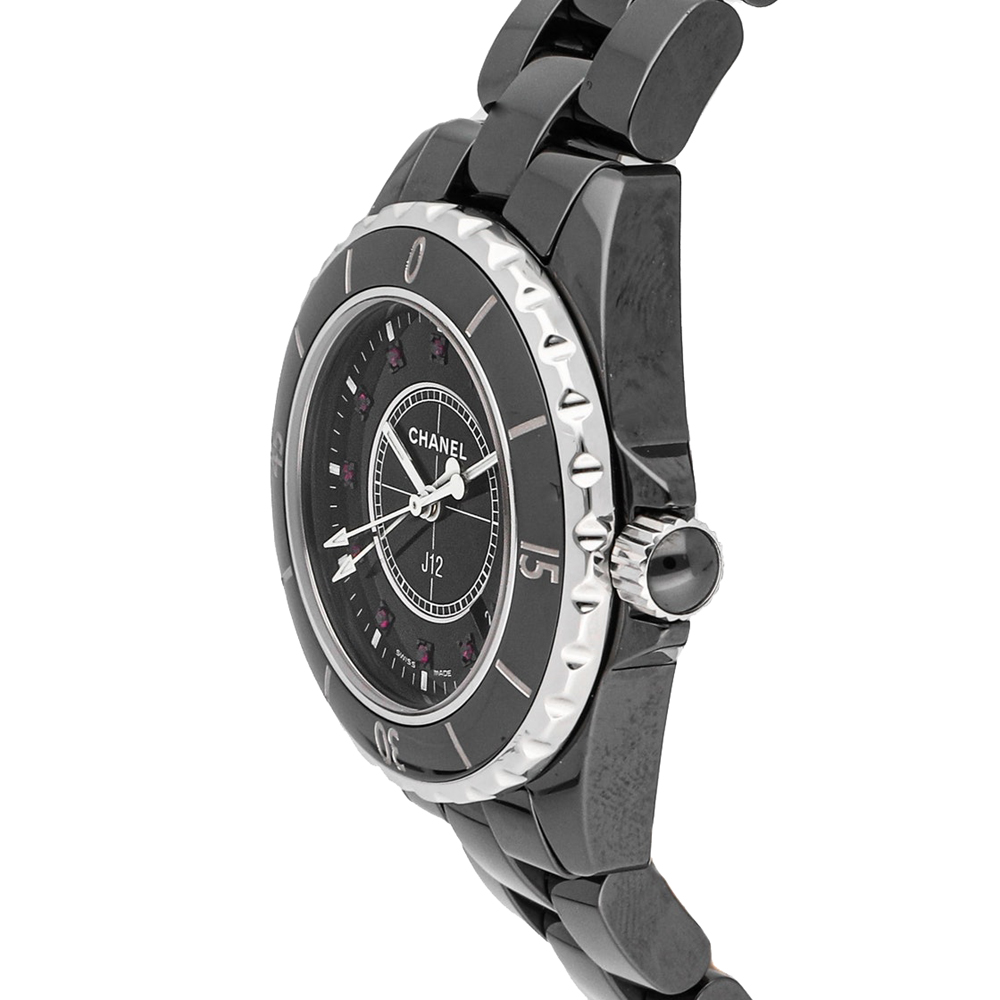 

Chanel Black Ceramic Stainless Steel J12 H1634 Women's Wristwatch