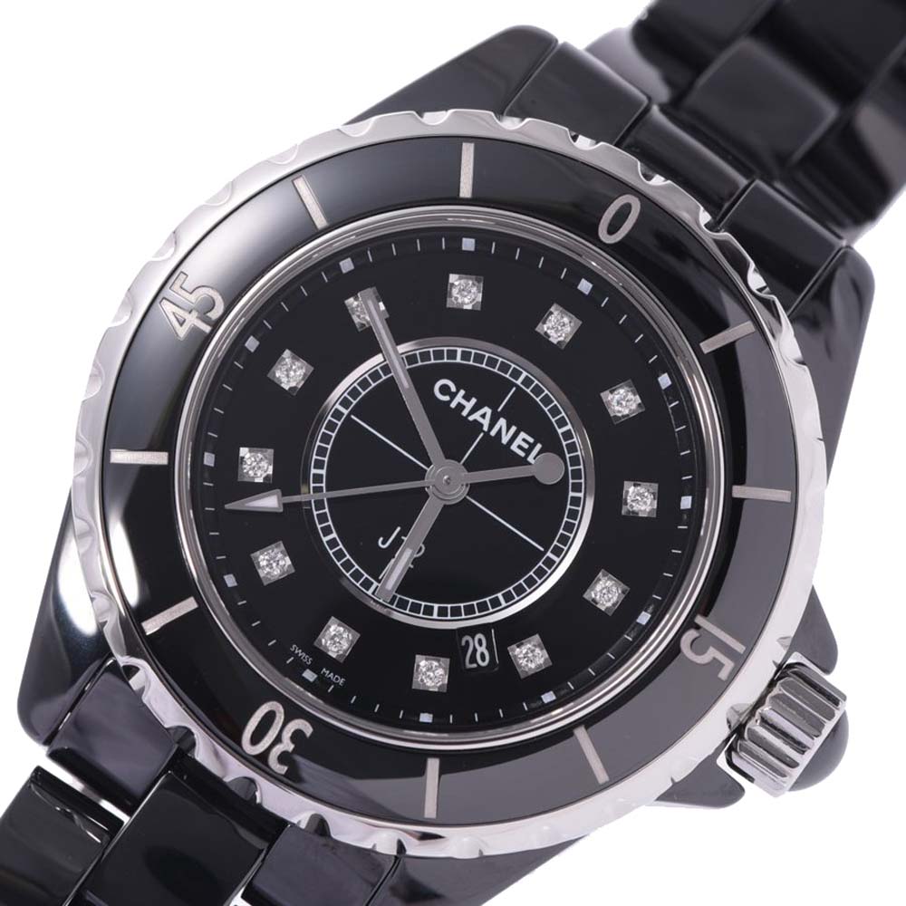 

Chanel Black Diamonds Ceramic J12 Quartz H1625 Women's Wristwatch