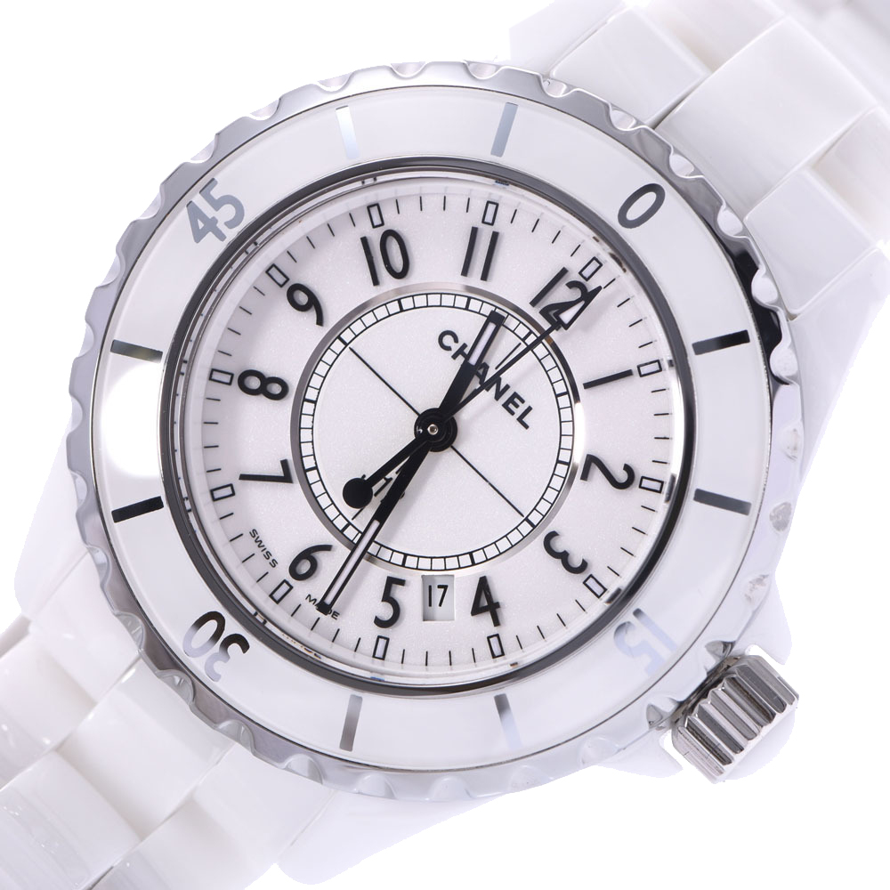 

Chanel White Stainless Steel And Ceramic J12 H0968 Quartz Women's Wristwatch