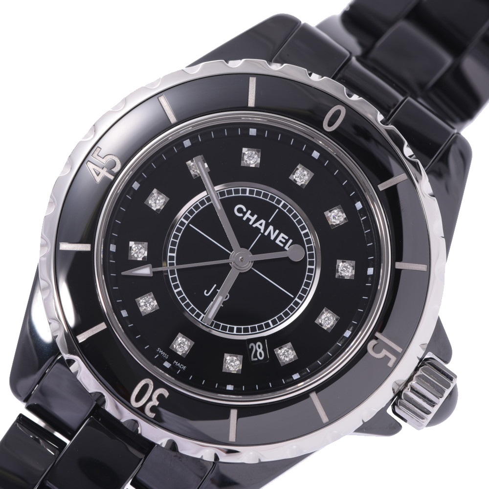 

Chanel Black Diamonds Ceramic J12 H1625 Quartz Women's Wristwatch