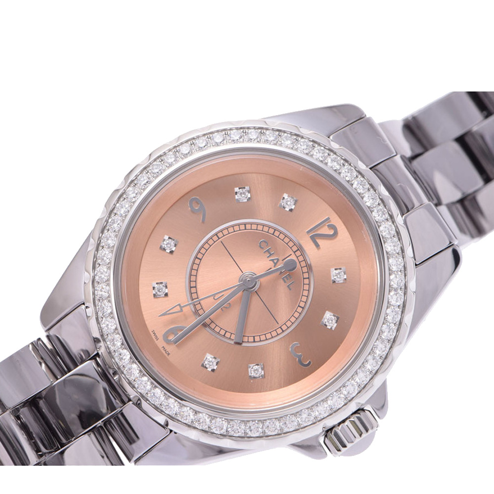 

Chanel Pink Diamonds Titanium Ceramic J12 Quartz Chronomatic Women's Wristwatch