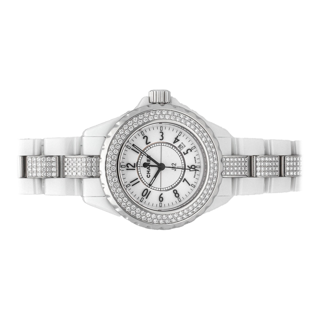 

Chanel White Ceramic And Stainless Steel J12 H1420 Women's Wristwatch