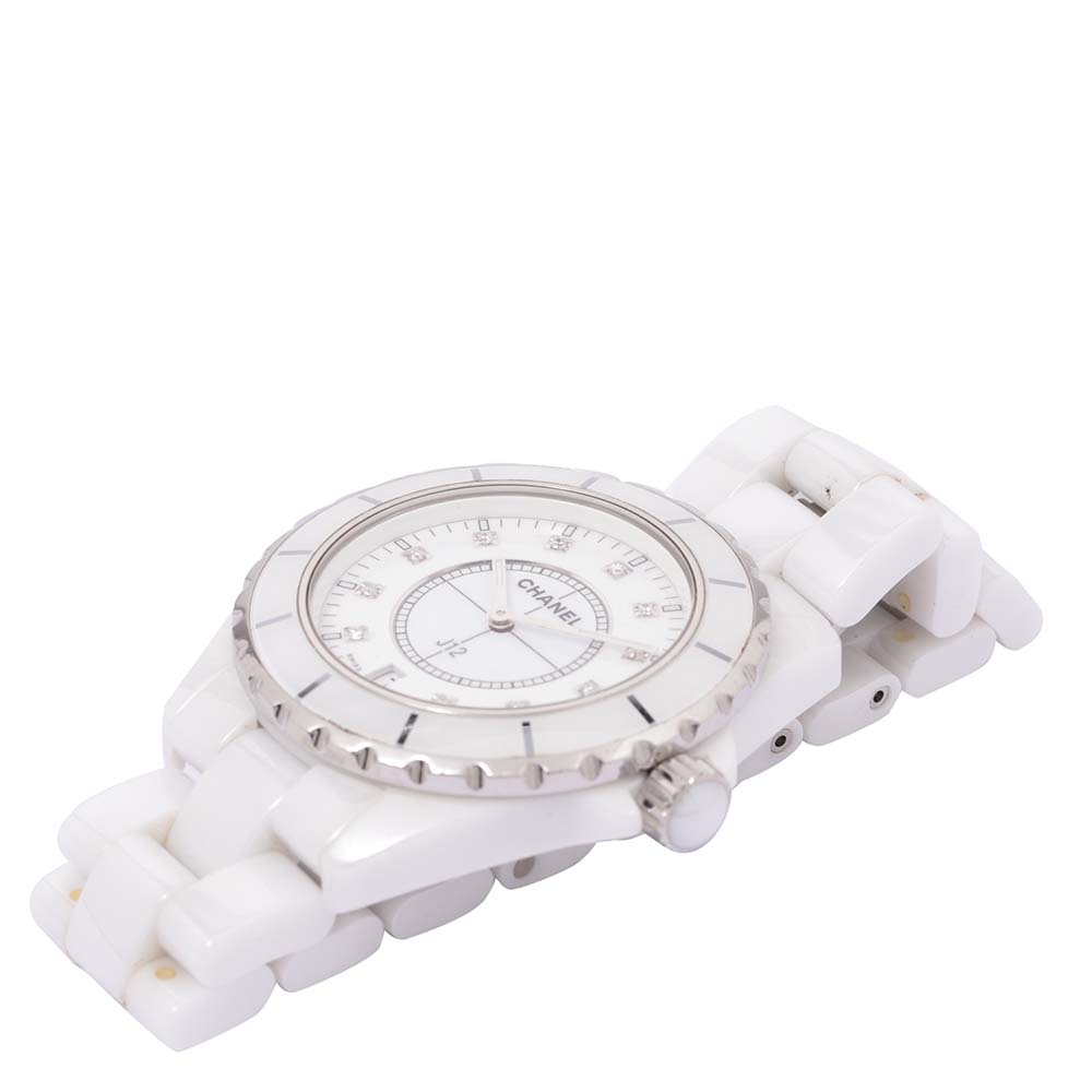 

Chanel White Diamonds Ceramic J12 H2125 Women's Wristwatch