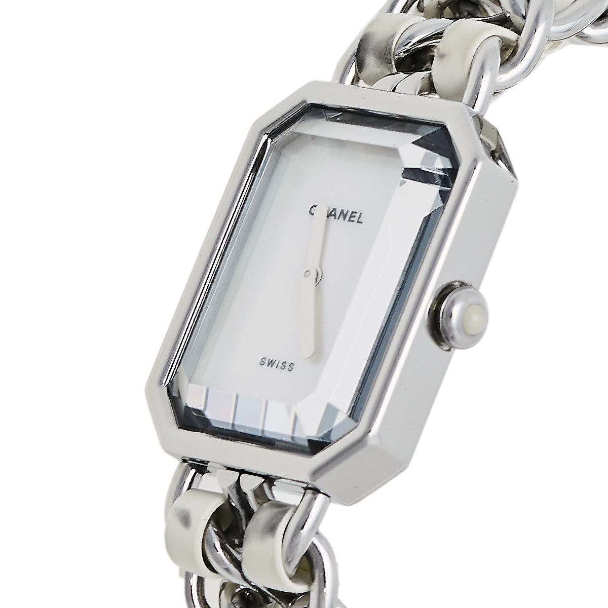 

Chanel Mother of Pearl Stainless Steel Leather Premiere H1639 Women's Wristwatch, Silver