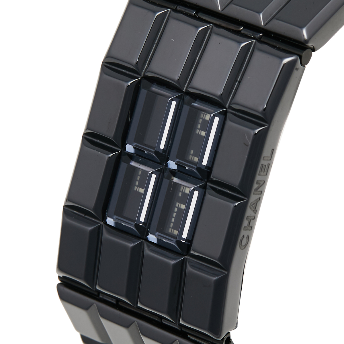 

Chanel Digital Ceramic Chocolat H1003 Women's Wristwatch, Black
