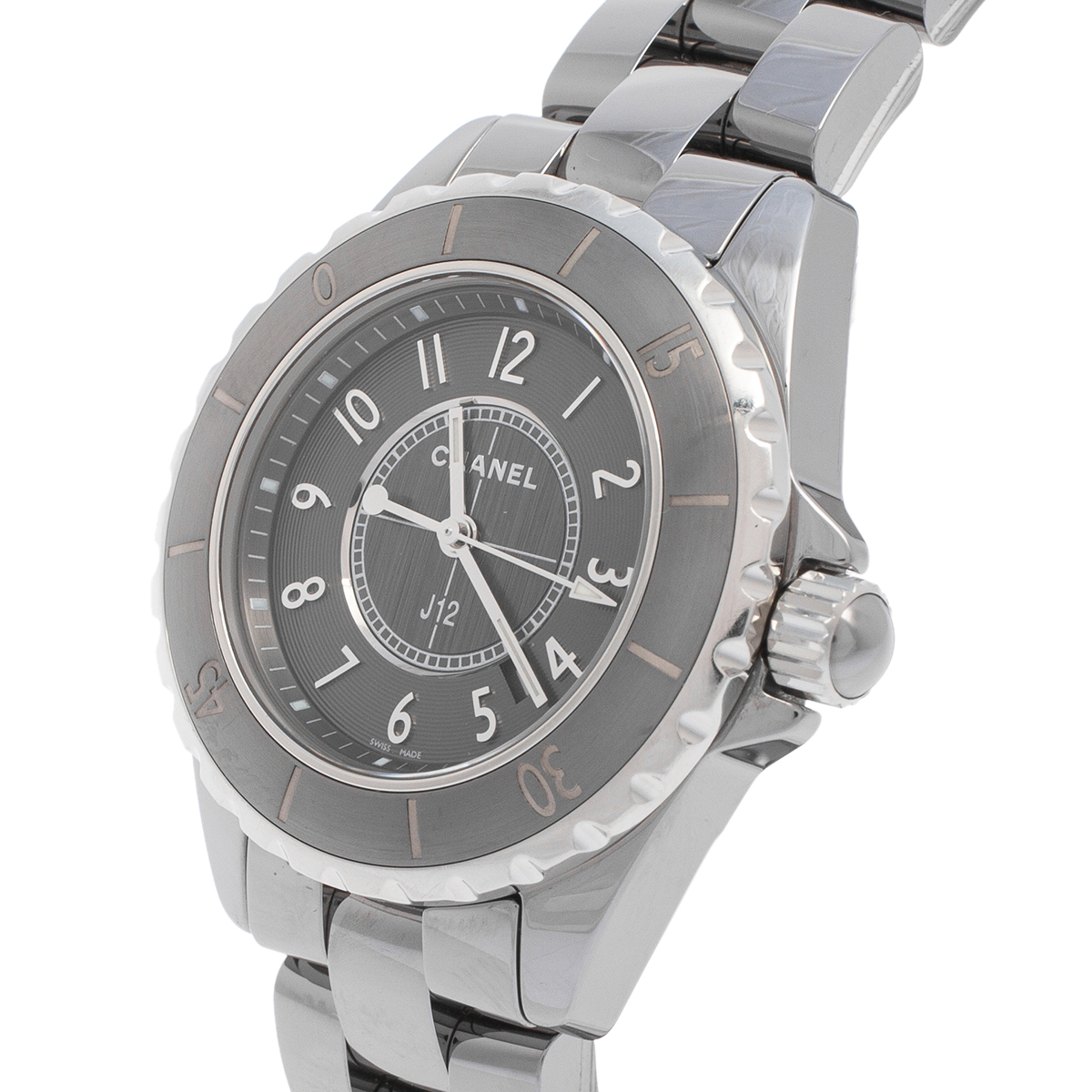 

Chanel Grey Titanium Ceramic J12 H2978 Women's Wristwatch
