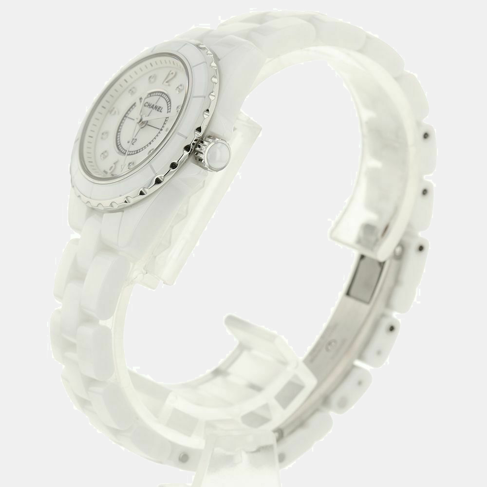 

Chanel MOP Diamonds Ceramic J12 8PD H2570 Women's Wristwatch 29 MM, White