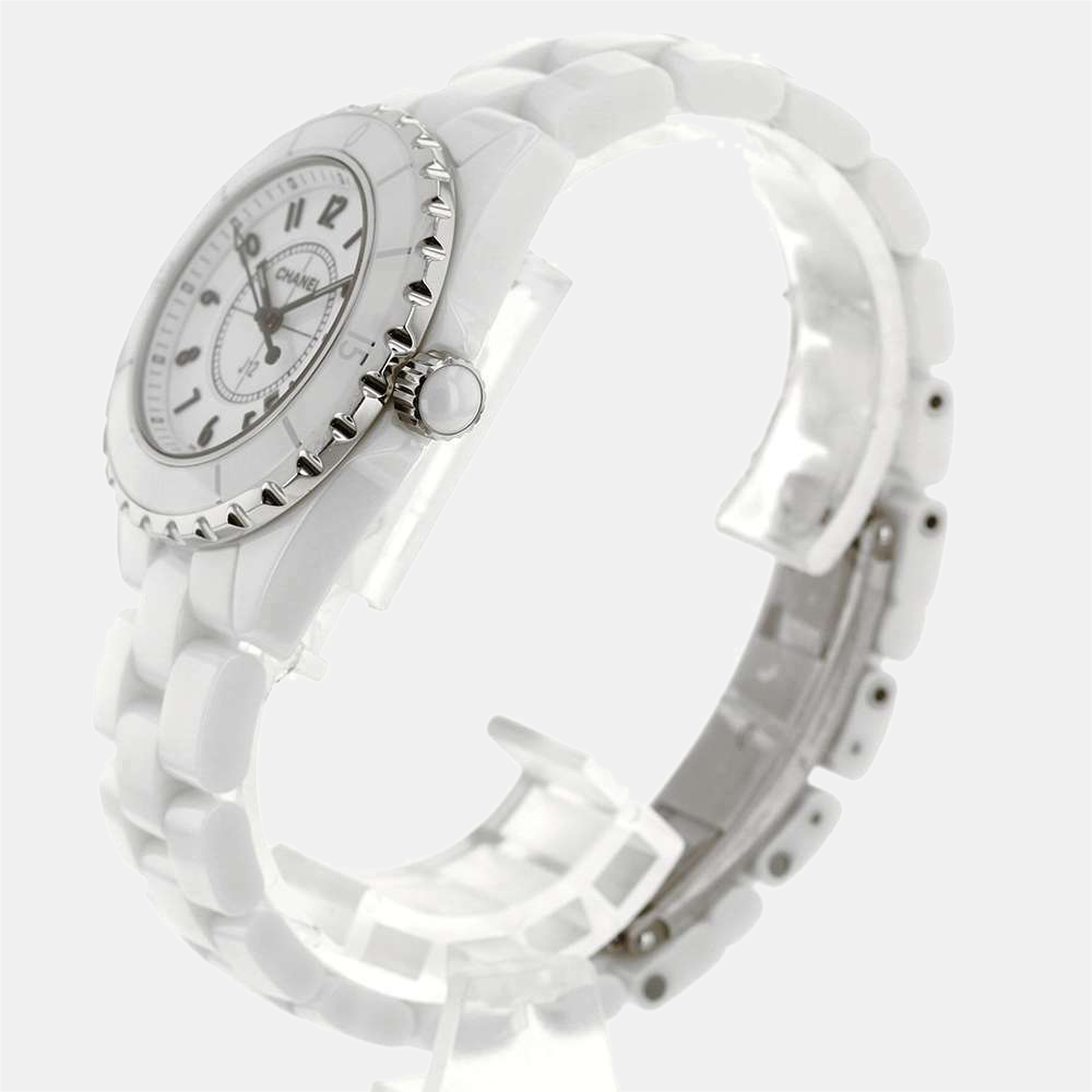 

Chanel White Ceramic H0968 J12 Automatic Women's Wristwatch 33 MM