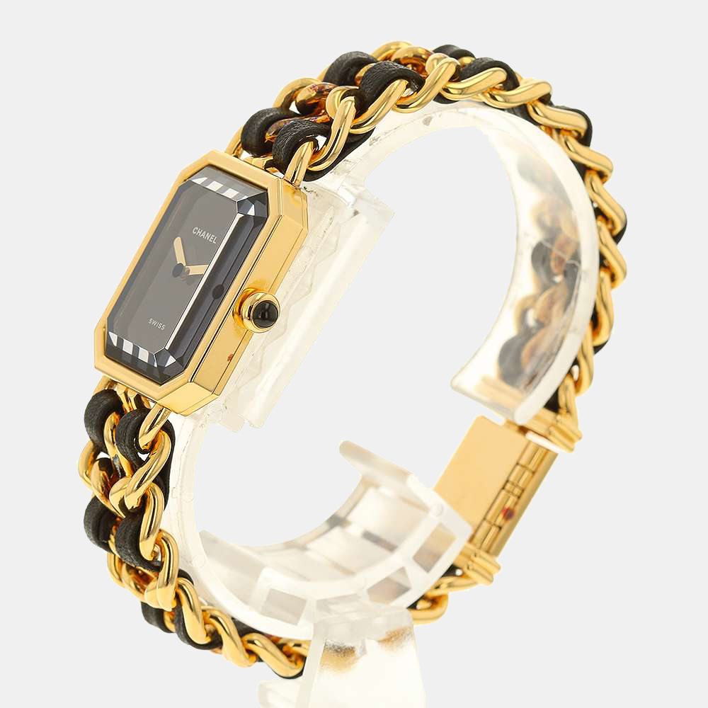 

Chanel Black Gold Plated Steel Premiere Rock H0001Women's Wristwatch 20 mm