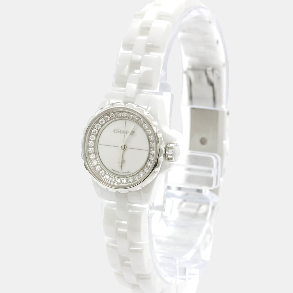 

Chanel White Diamonds Ceramic J12 Quartz H5237 Women's Wristwatch 20 mm