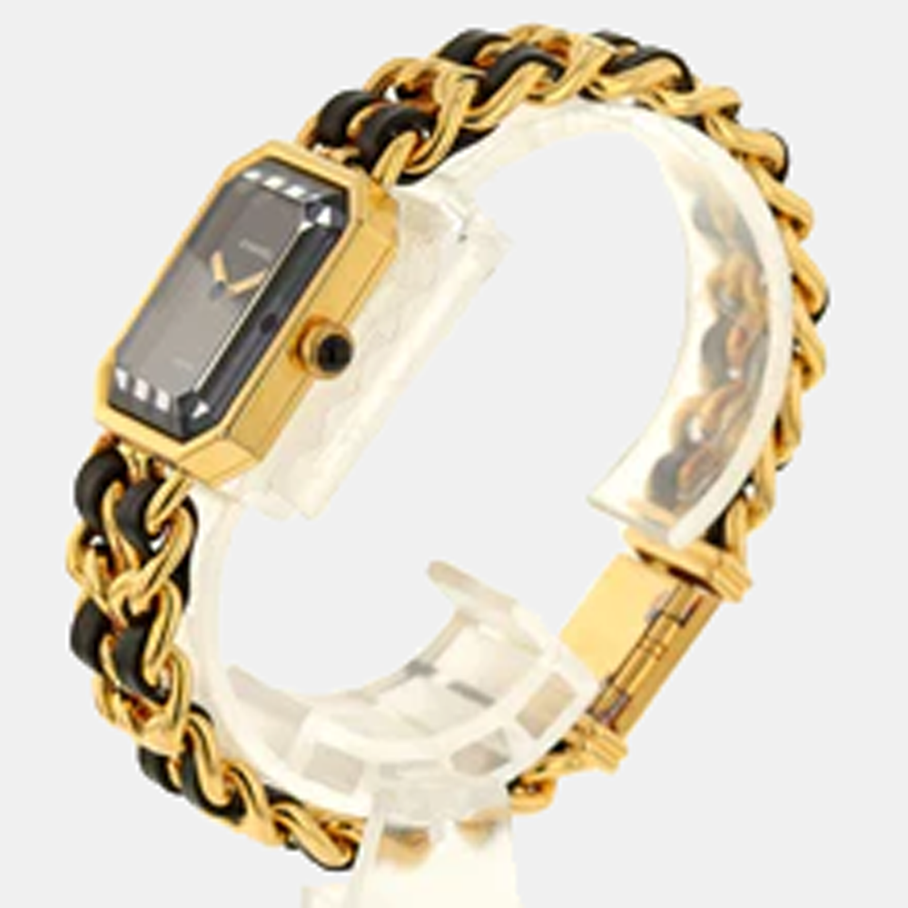 

Chanel Black Gold Plated Stainless Steel Premiere H0001 Quartz Women's Wristwatch 20 mm