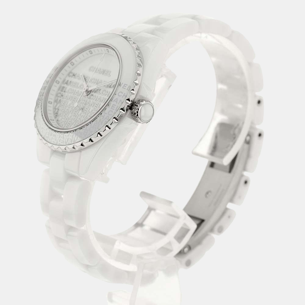 

Chanel White Stainless Steel And Ceramic J12 Wanted De Chanel H7419 Women's Wristwatch 33 mm