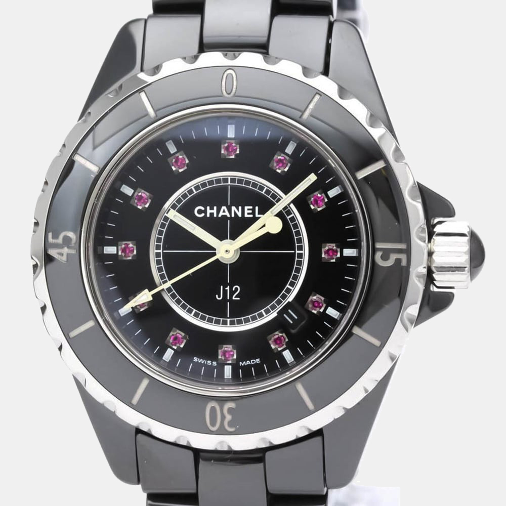 

Chanel Black Ceramic J12 H1634 Quartz Women's Wristwatch 33 mm