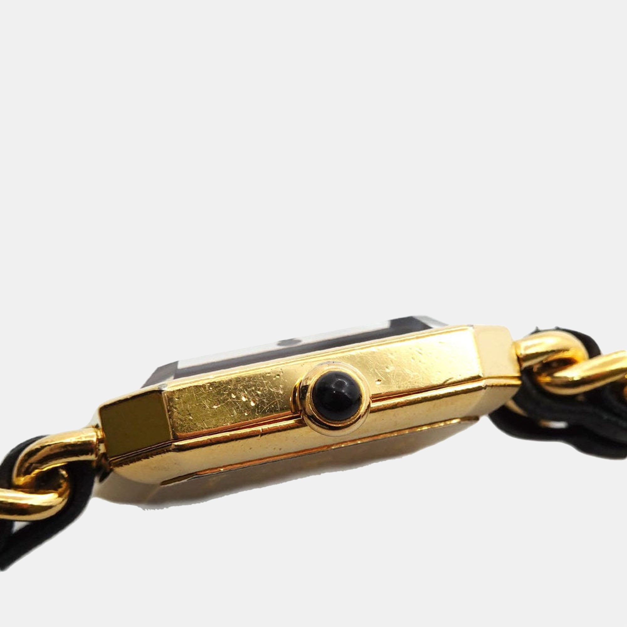

Chanel Black Yellow Gold Plated Stainless Steel Premiere H0001 Quartz Women's Wristwatch 20 mm