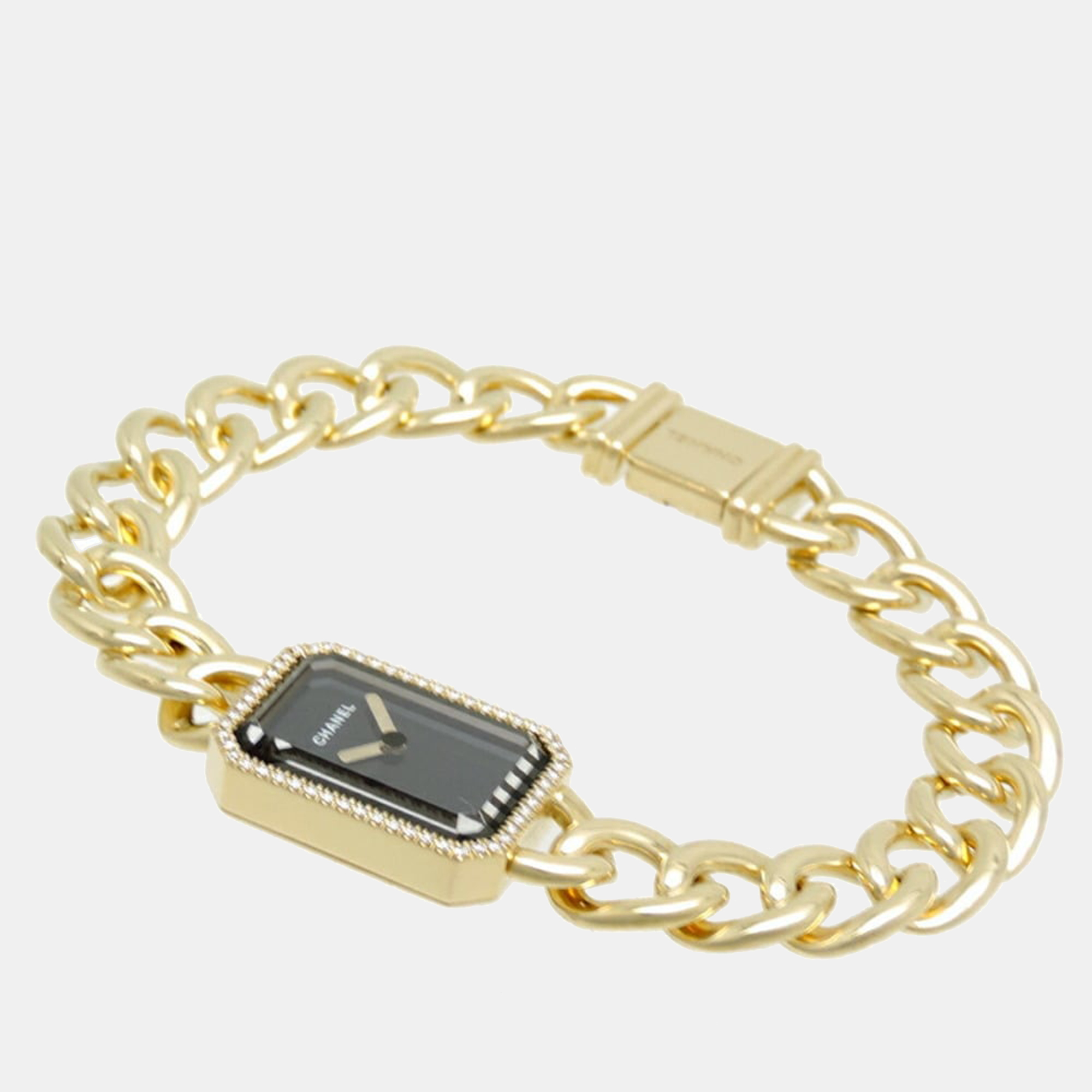 

Chanel Black Diamonds 18k Yellow Gold Premiere H3258 Quartz Women's Wristwatch 16 mm