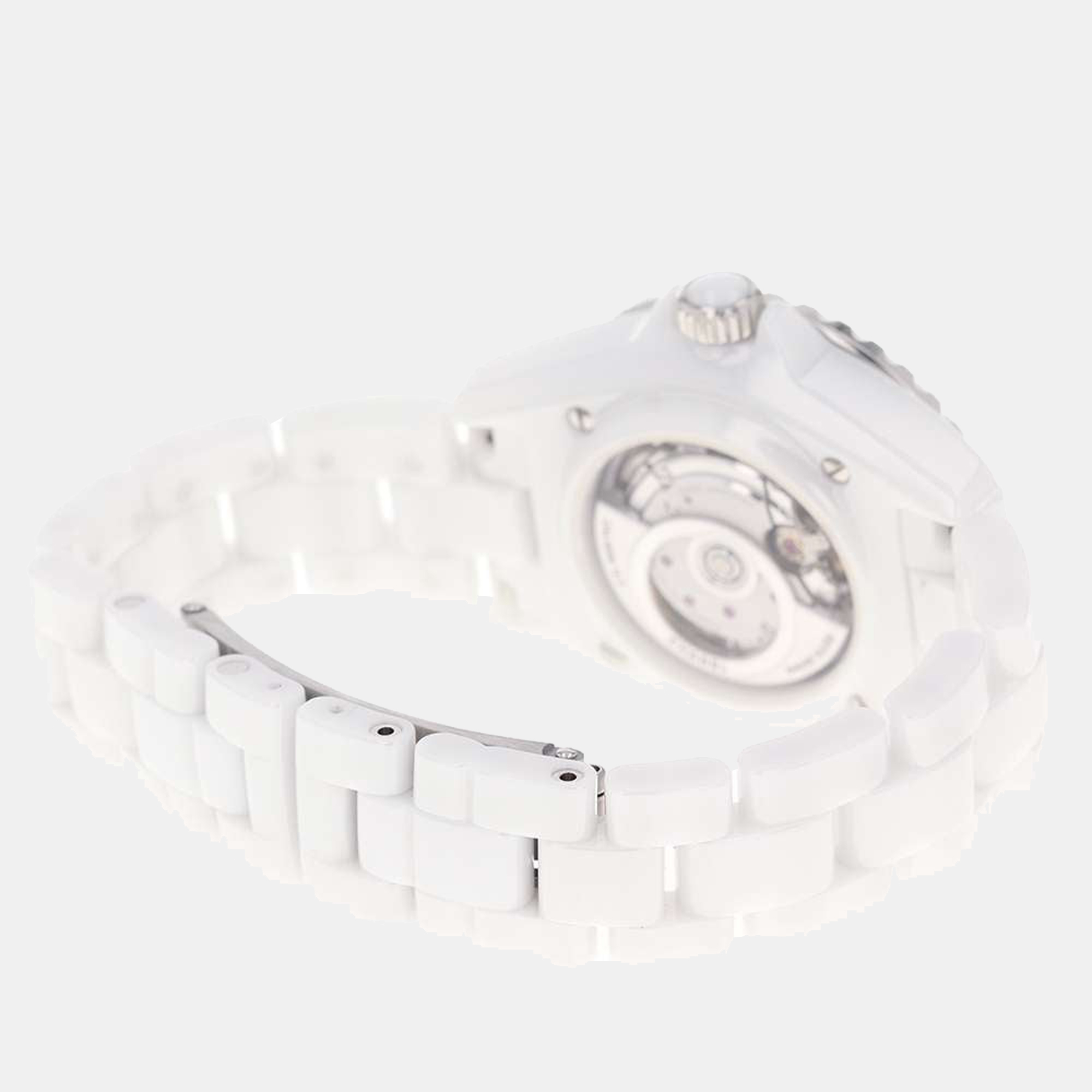 

Chanel White Stainless Steel J12 H5699 Automatic Women's Wristwatch 33 mm