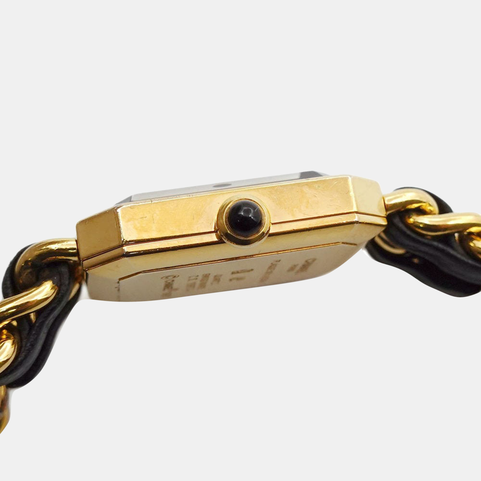 

Chanel Black Yellow Gold Plated Stainless Steel Premiere H0001 Quartz Women's Wristwatch 20 mm