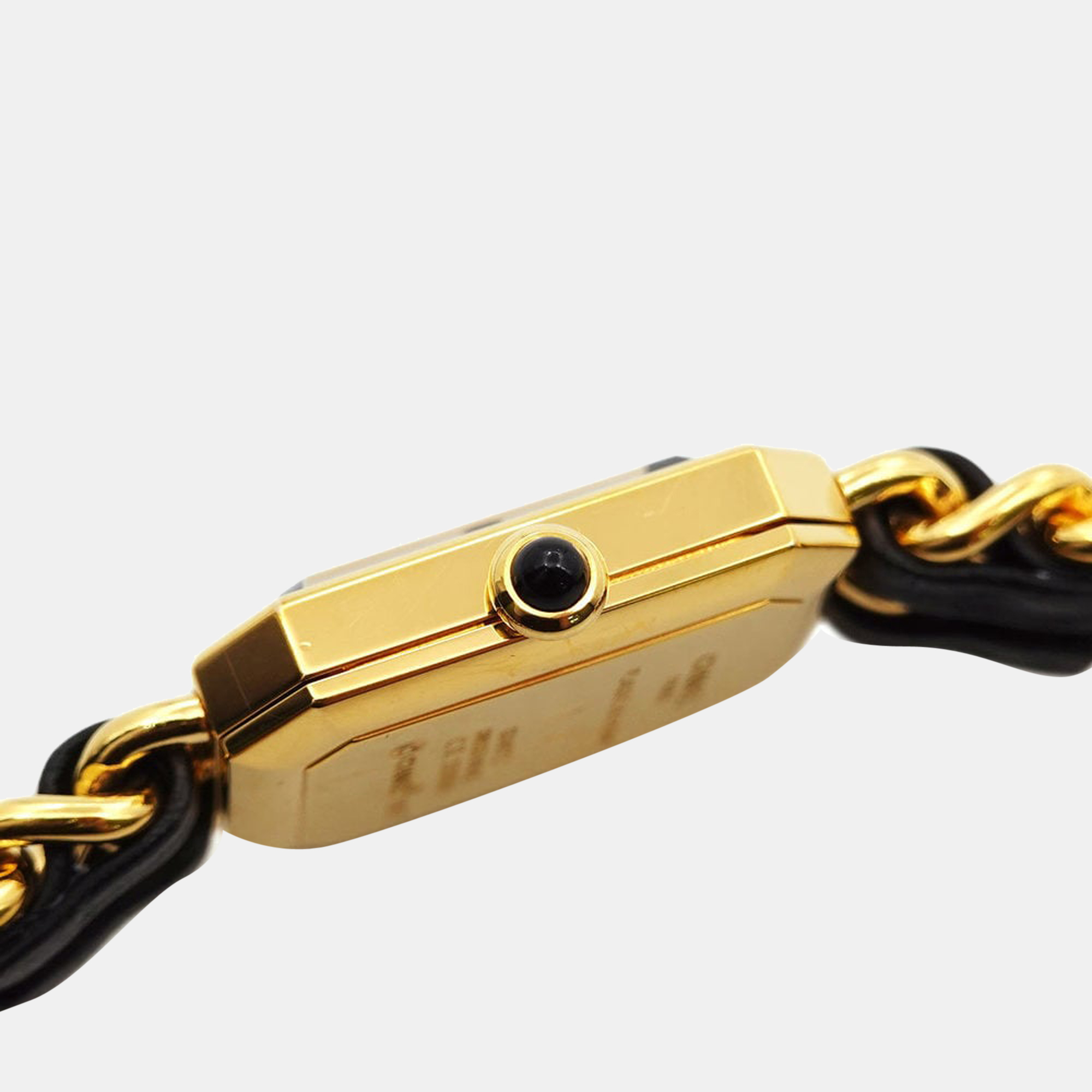 

Chanel Black Yellow Gold Plated Stainless Steel Premiere H0001 Quartz Women's Wristwatch 20 mm