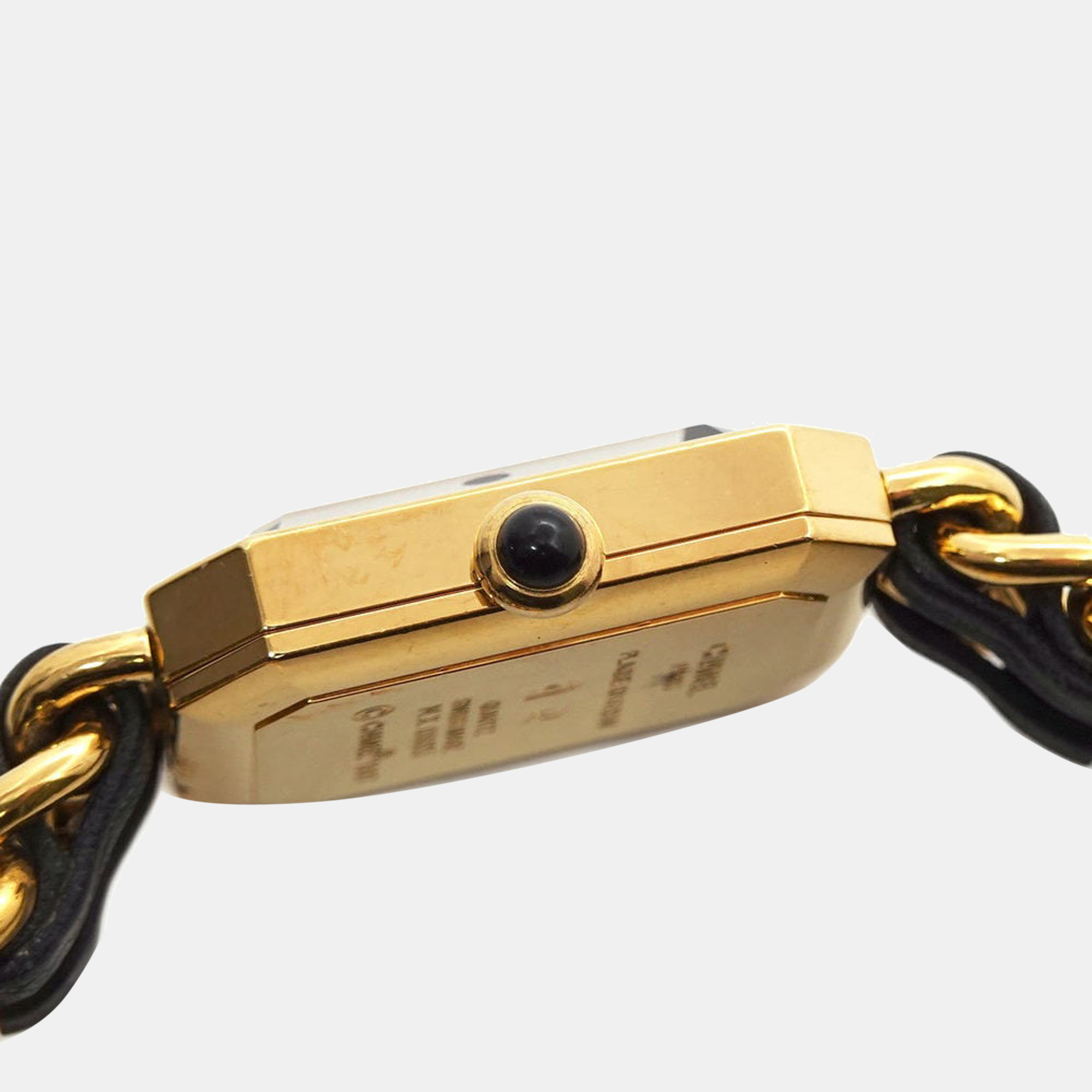 

Chanel Black Yellow Gold Plated Stainless Steel Premiere H0001 Quartz Women's Wristwatch 20 mm