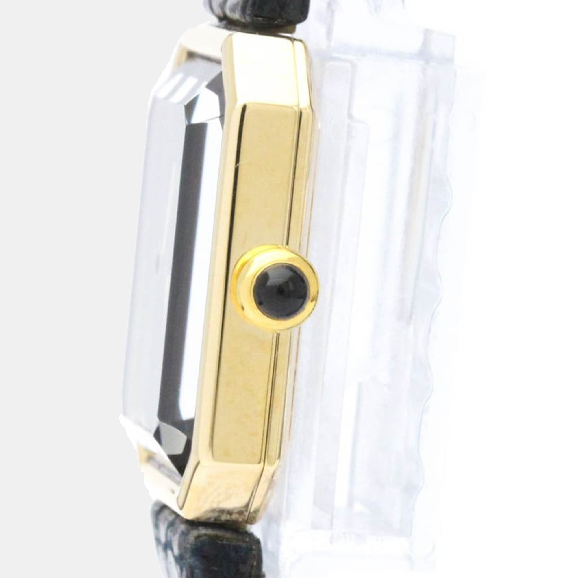 

Chanel Black Yellow Gold Plated Stainless Steel Premiere H0090 Quartz Women's Wristwatch 20 mm