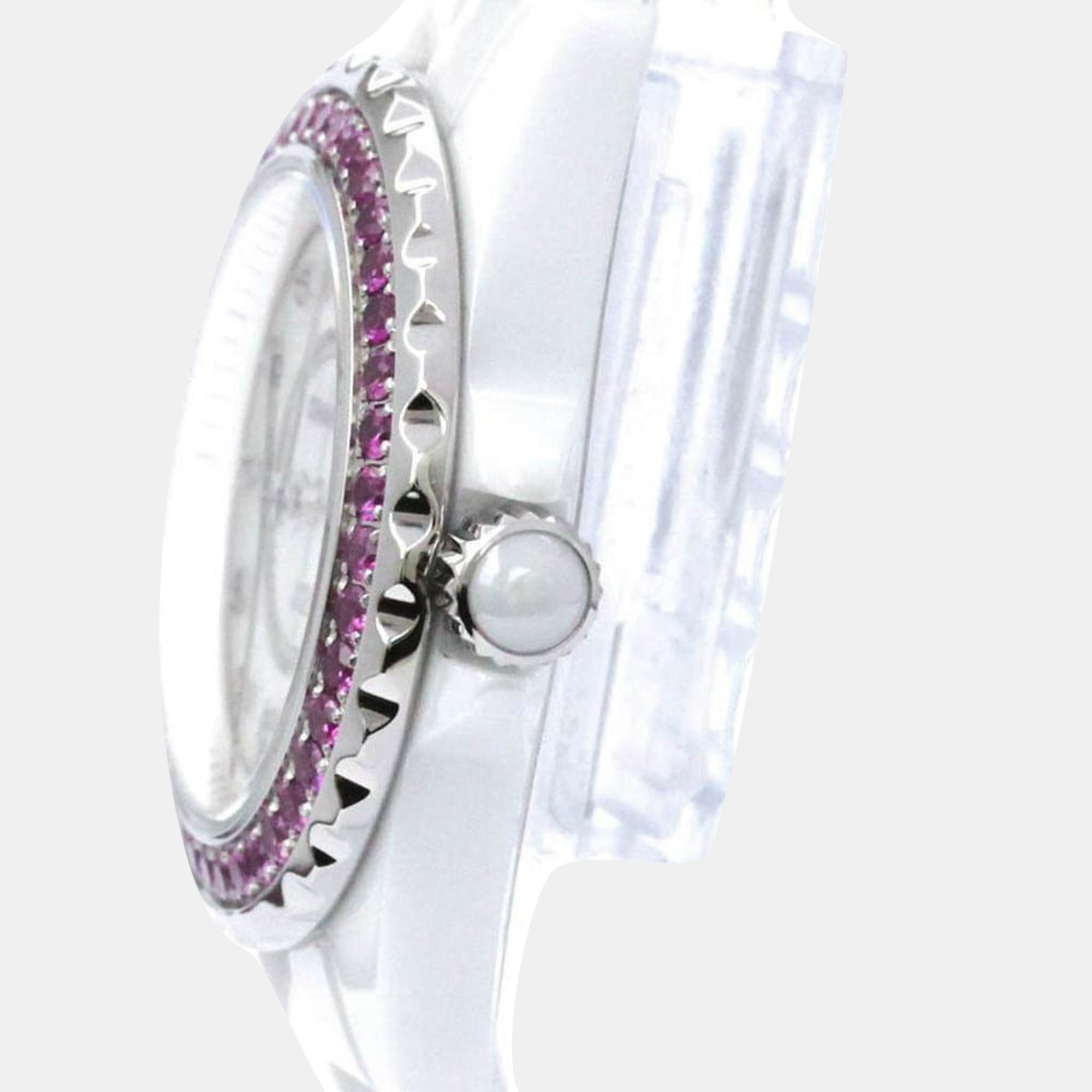 

Chanel MOP Diamonds Stainless Steel J12 H3243 Women's Wristwatch 29 mm, White
