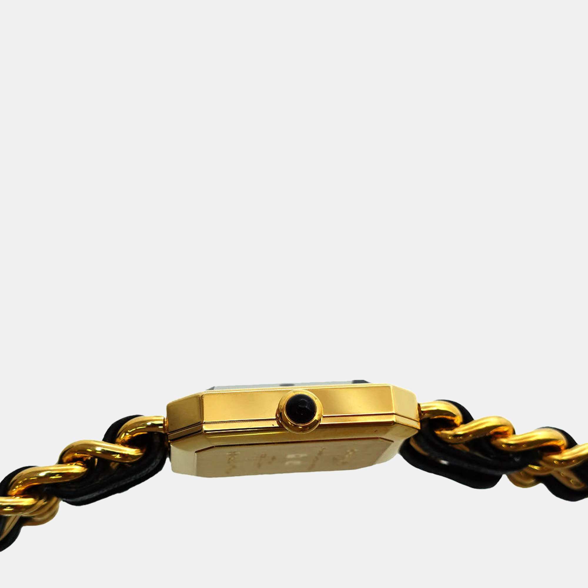 

Chanel Black Yellow Gold Plated Stainless Steel Premiere H0001 Quartz Women's Wristwatch 20 mm