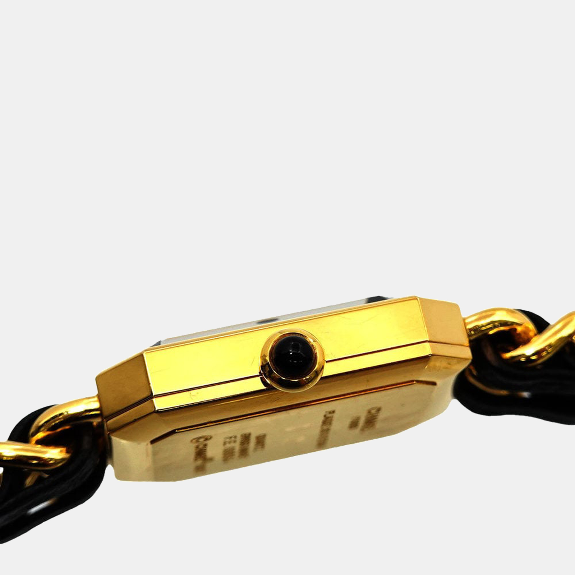 

Chanel Black Yellow Gold Plated Stainless Steel Premiere H0001 Quartz Women's Wristwatch 20 mm