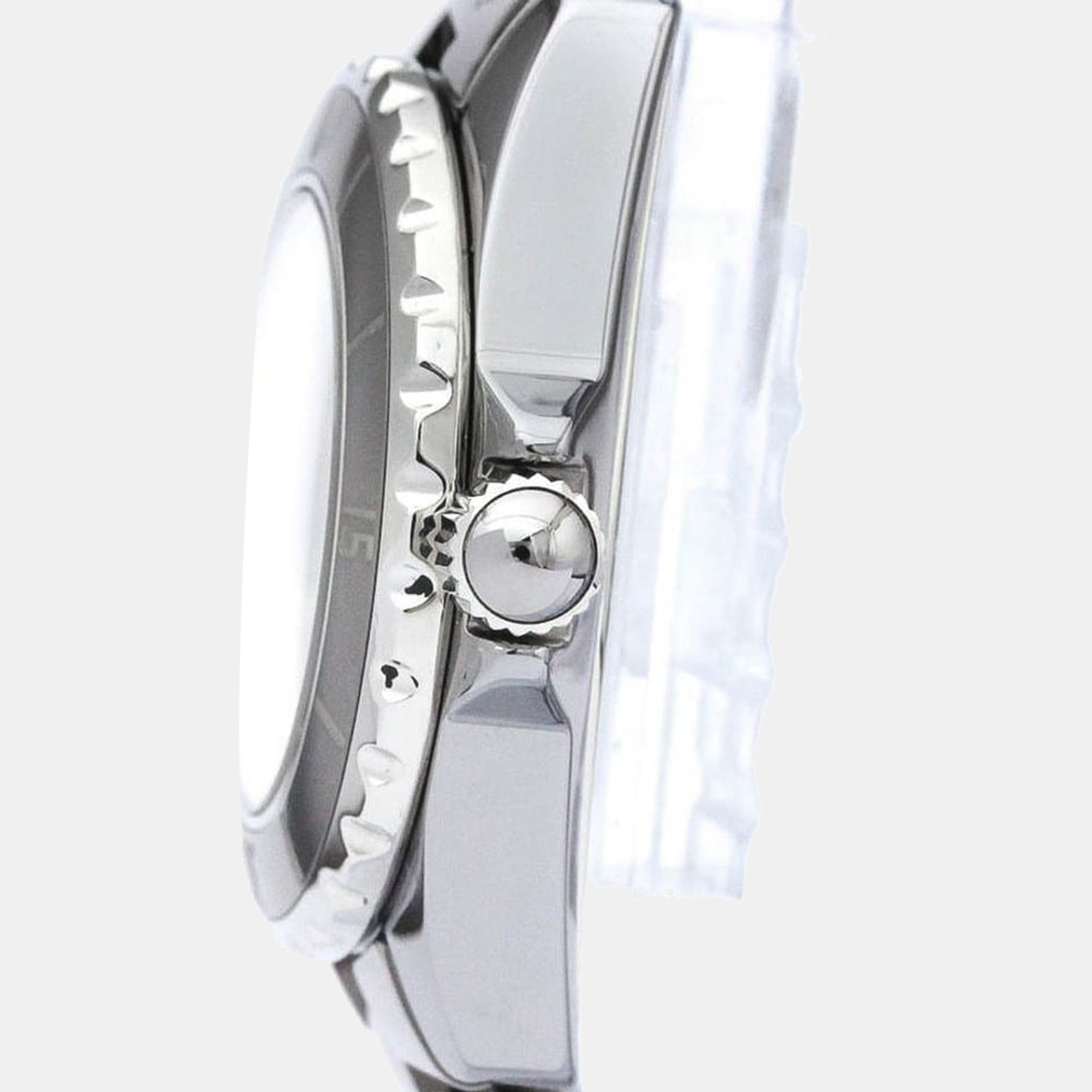 

Chanel Grey Diamonds Titanium And Ceramic J12 H3241 Women's Wristwatch 33 mm