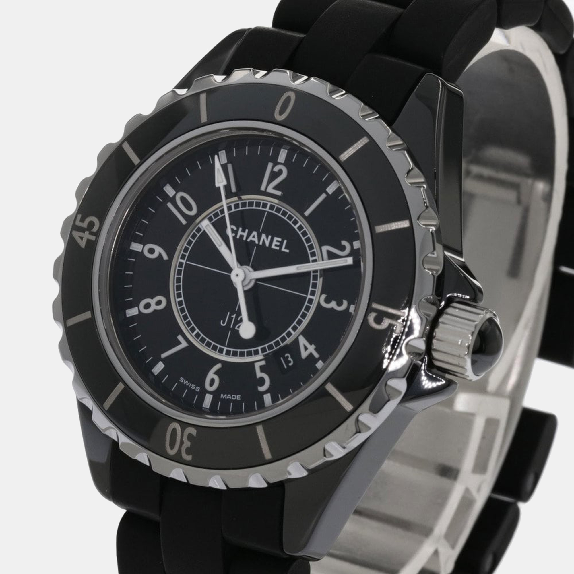 

Chanel Black Stainless Steel J12 H0681 Women's Wristwatch 33 mm