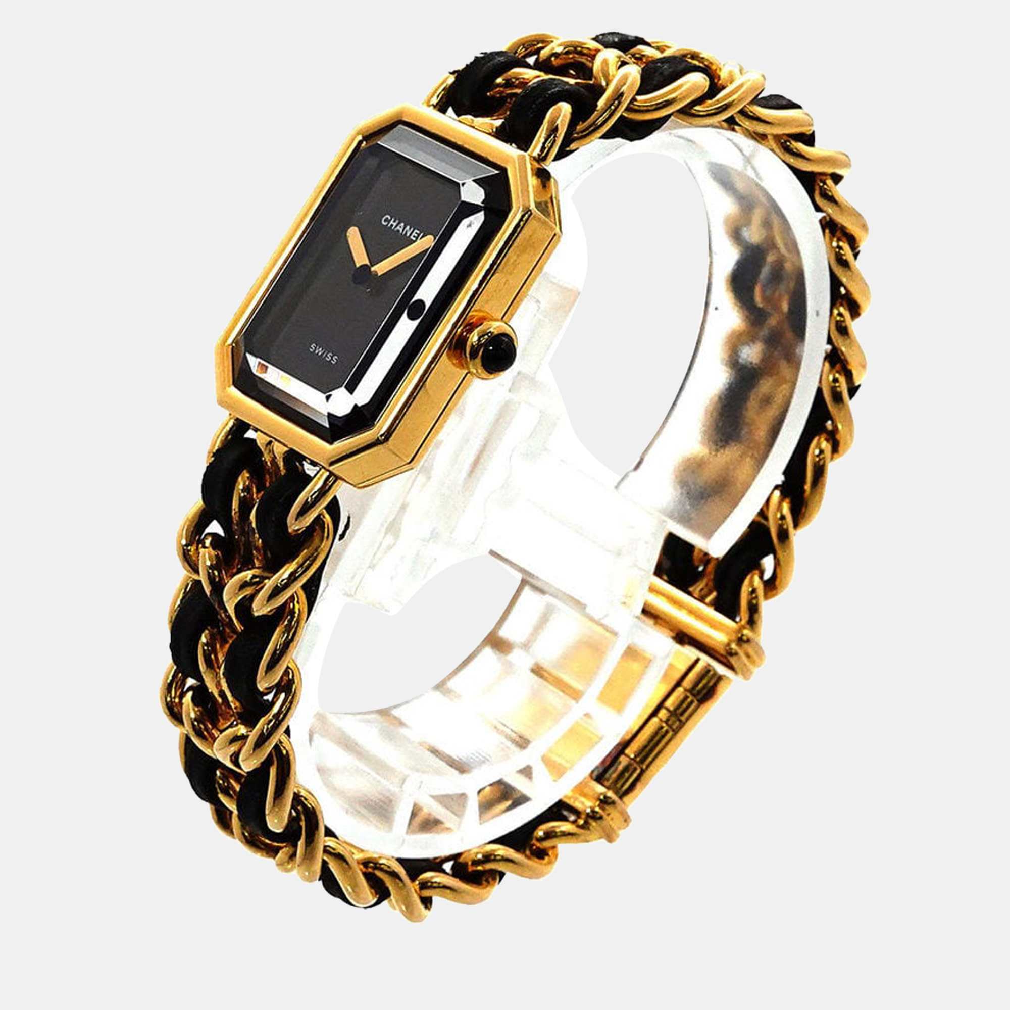 

Chanel Black Yellow Gold Plated, Stainless Steel Premiere H0001 Women's Wristwatch 20 mm