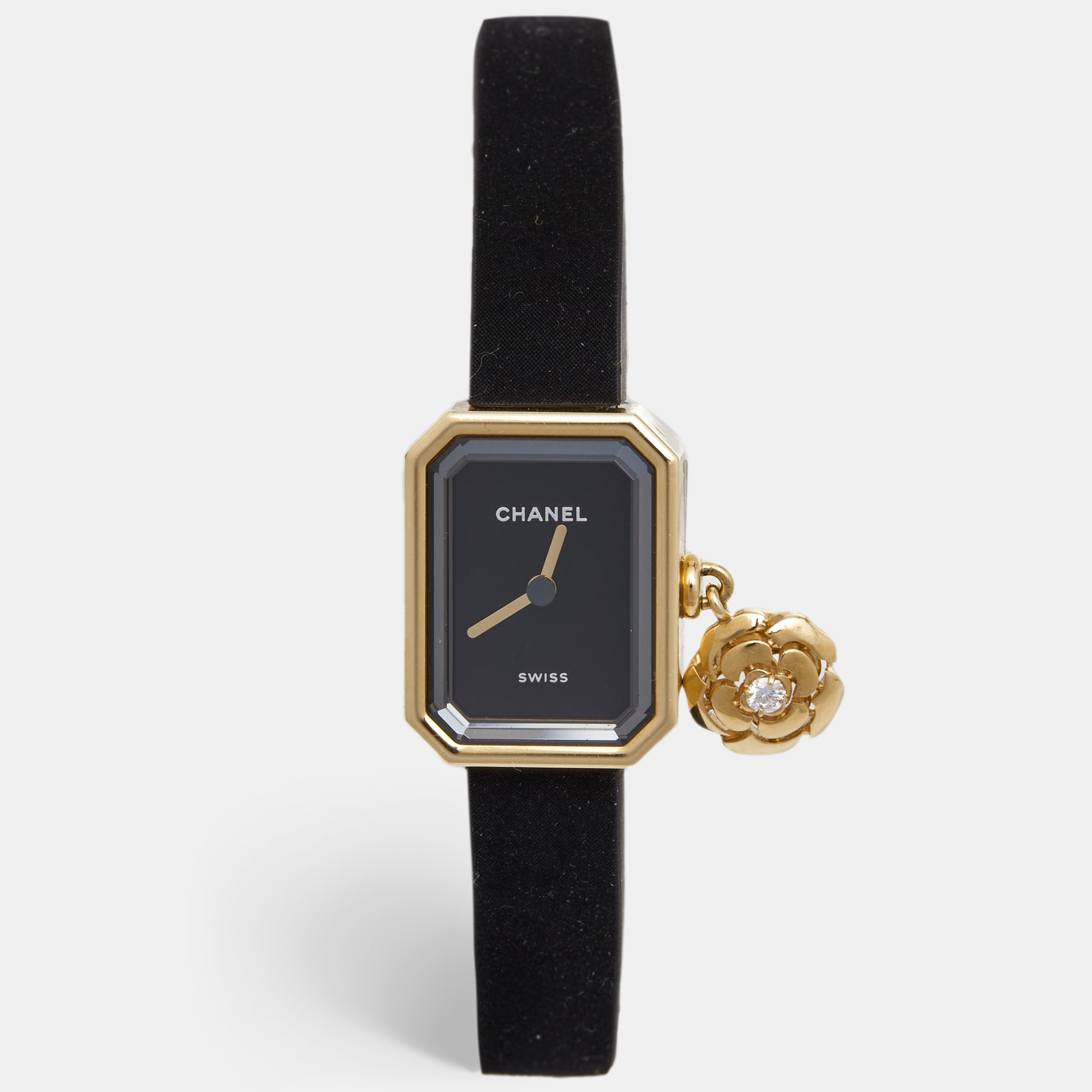 CHANEL H6361 Première Extrait de Camélia 18ct yellow-gold, titanium, rubber  and 0.04 brilliant-cut diamond quartz watch