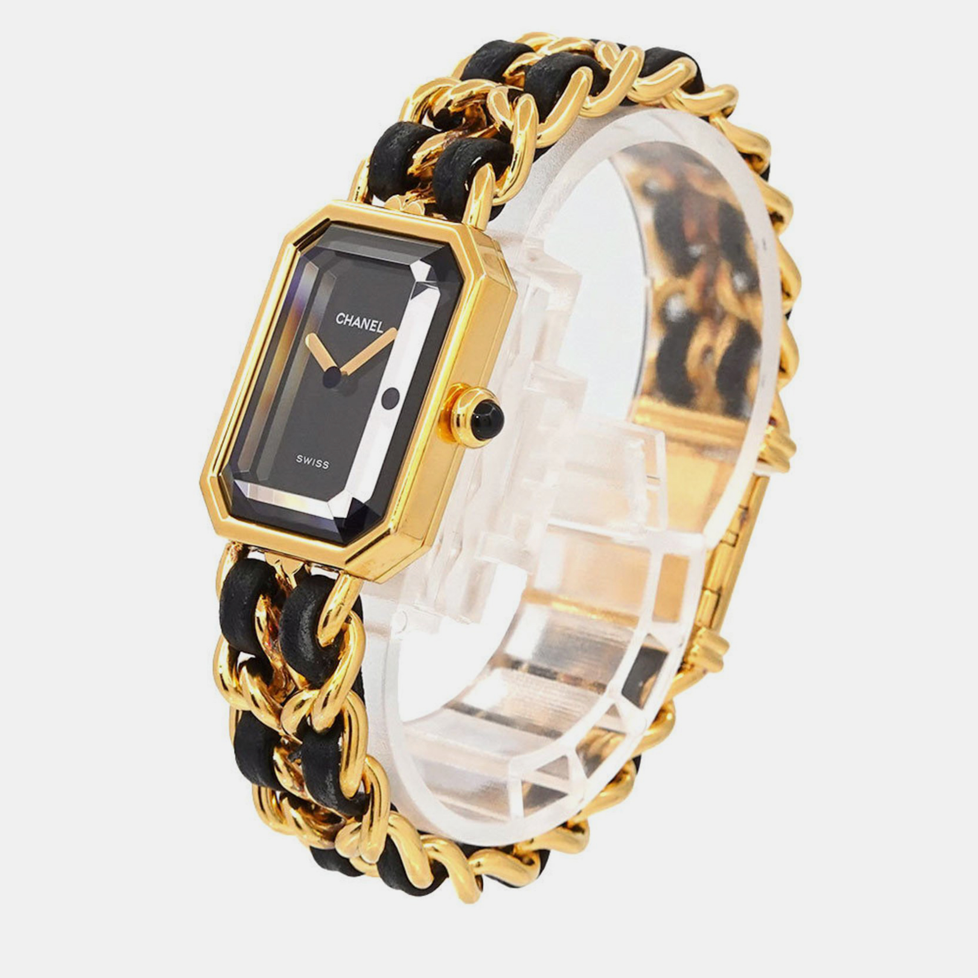 

Chanel Black Yellow Gold Plated And Stainless Steel Premiere H0001 Quartz Women's Wristwatch 20 mm