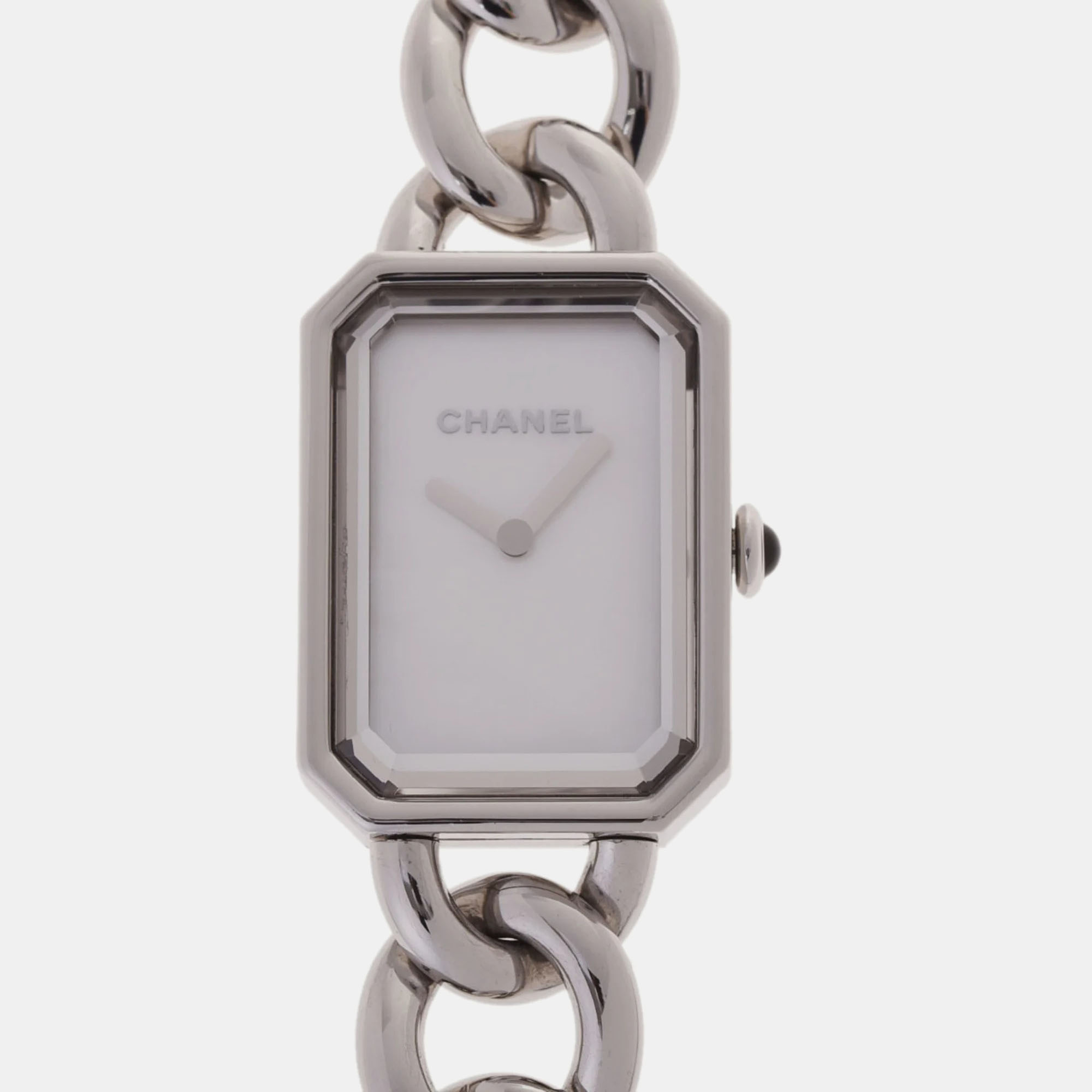 

Chanel White Shell Stainless Steel Premiere H3251Quartz Women's Wristwatch 20 mm